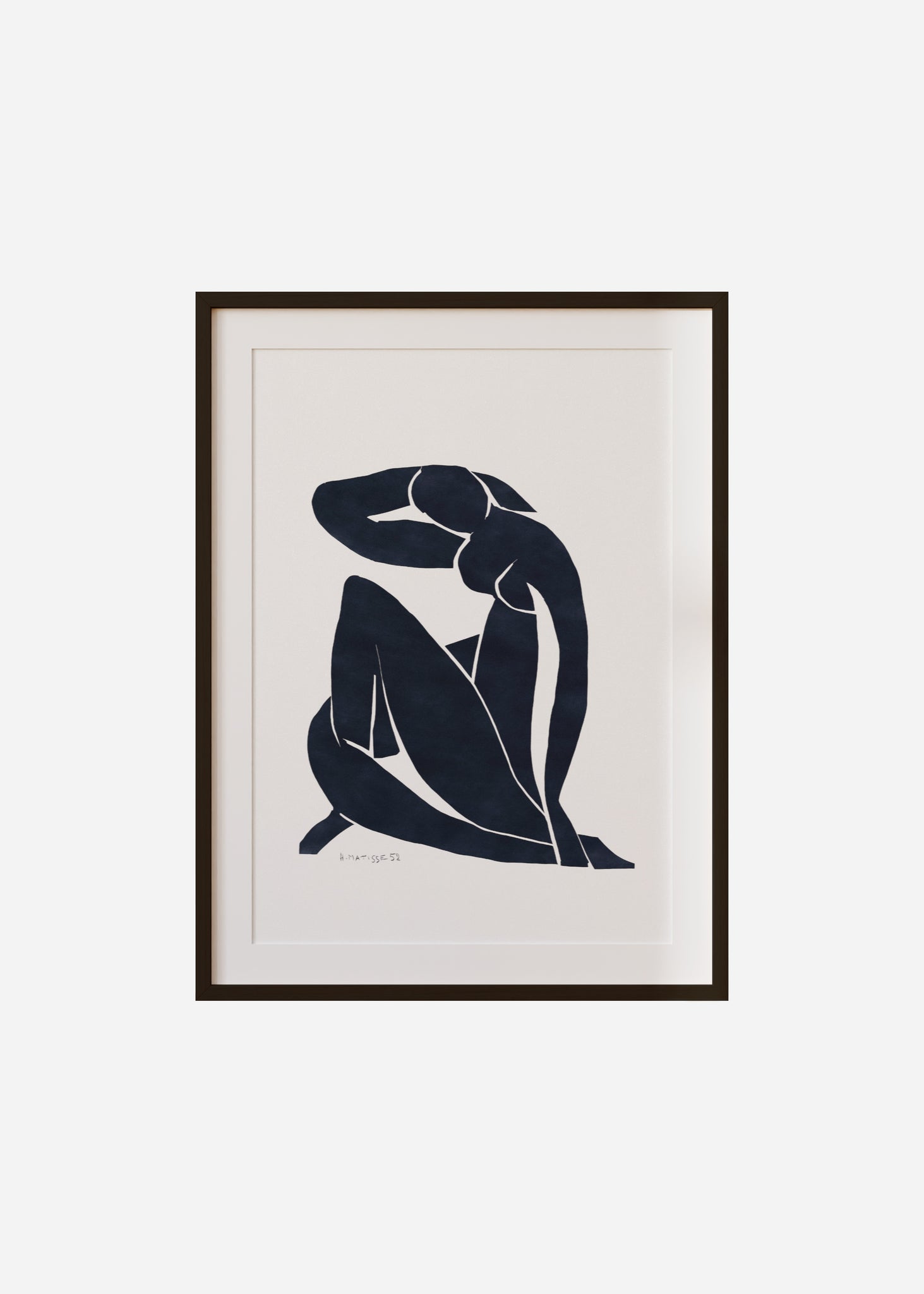 black nude Framed & Mounted Print