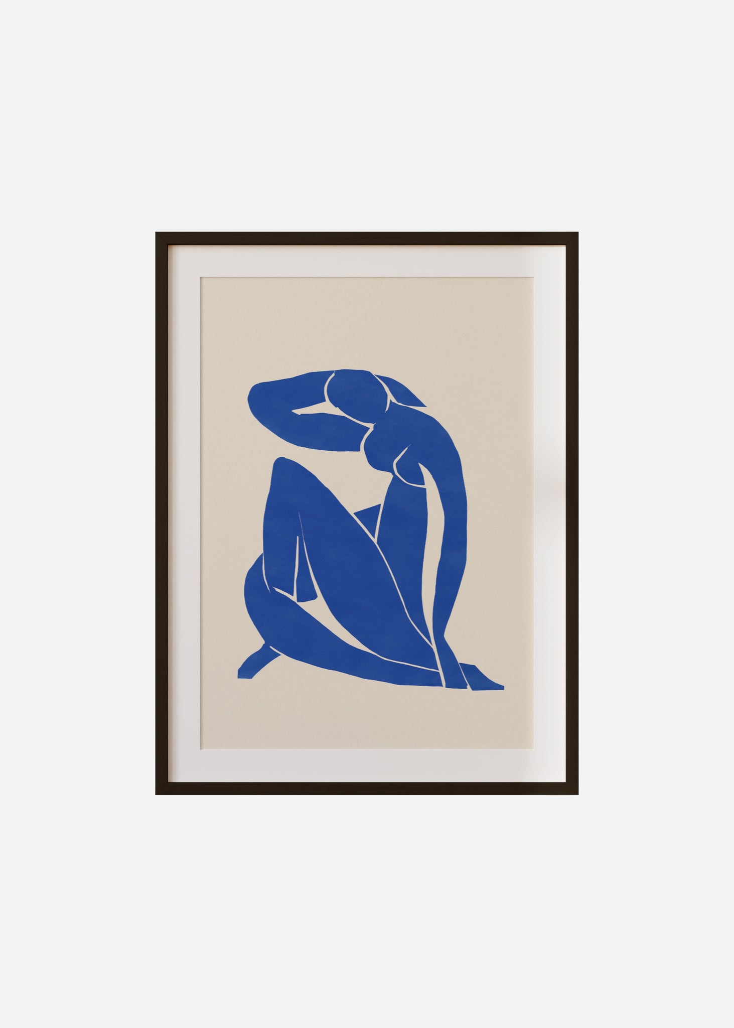 blue nude Framed & Mounted Print