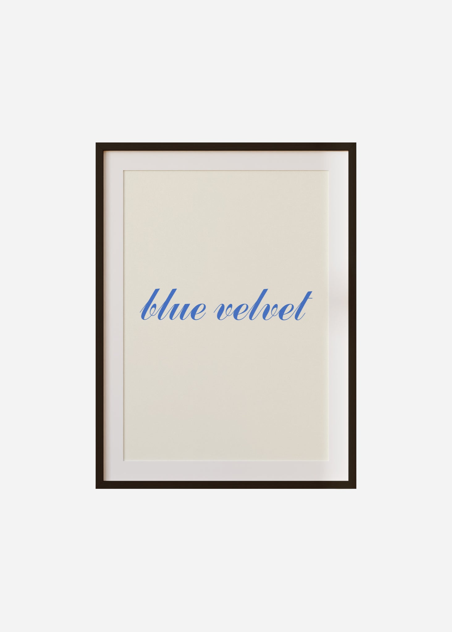 blue velvet Framed & Mounted Print