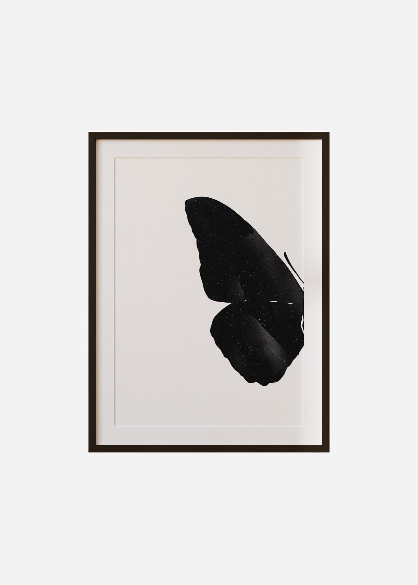 Butterfly Wings / Glitter Noir 1/2 Framed & Mounted Print