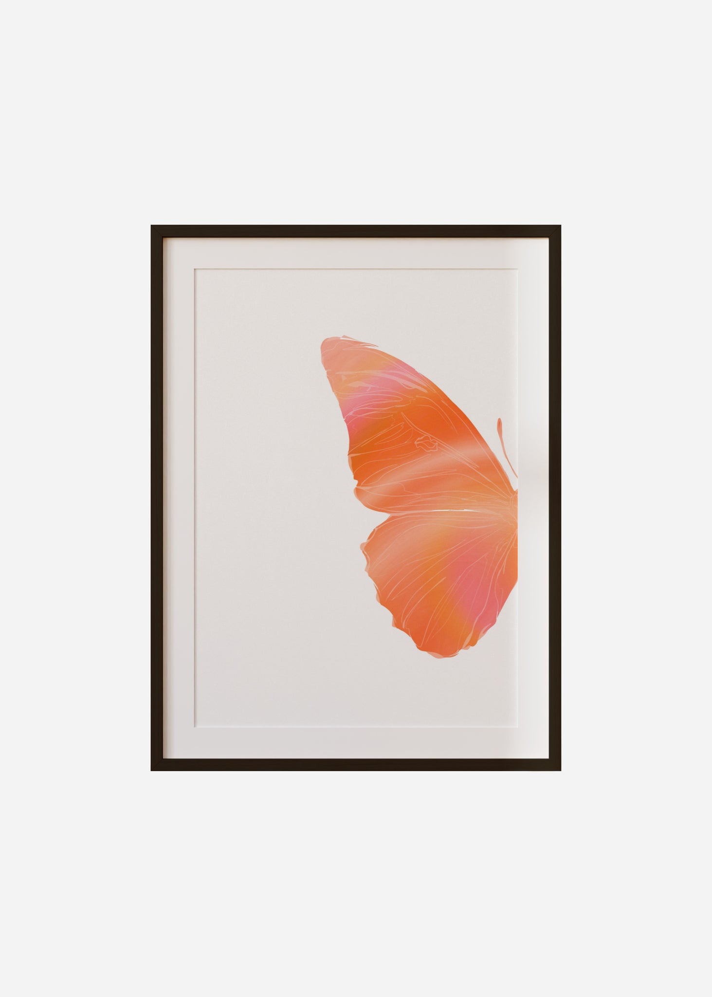 Butterfly Wings / Sunset Reflect 1/2 Framed & Mounted Print