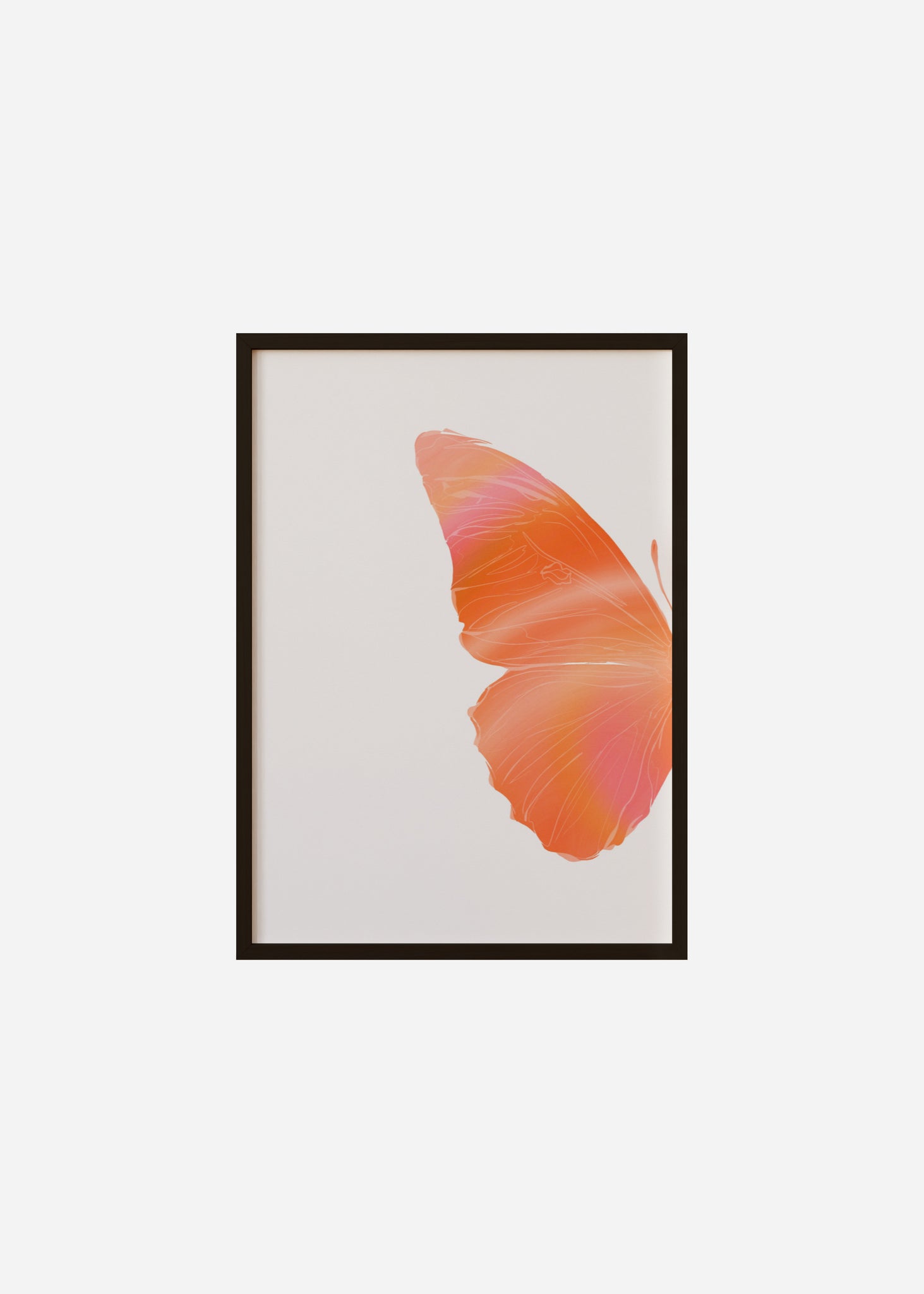 Butterfly Wings / Sunset Reflect 1/2 Framed Print
