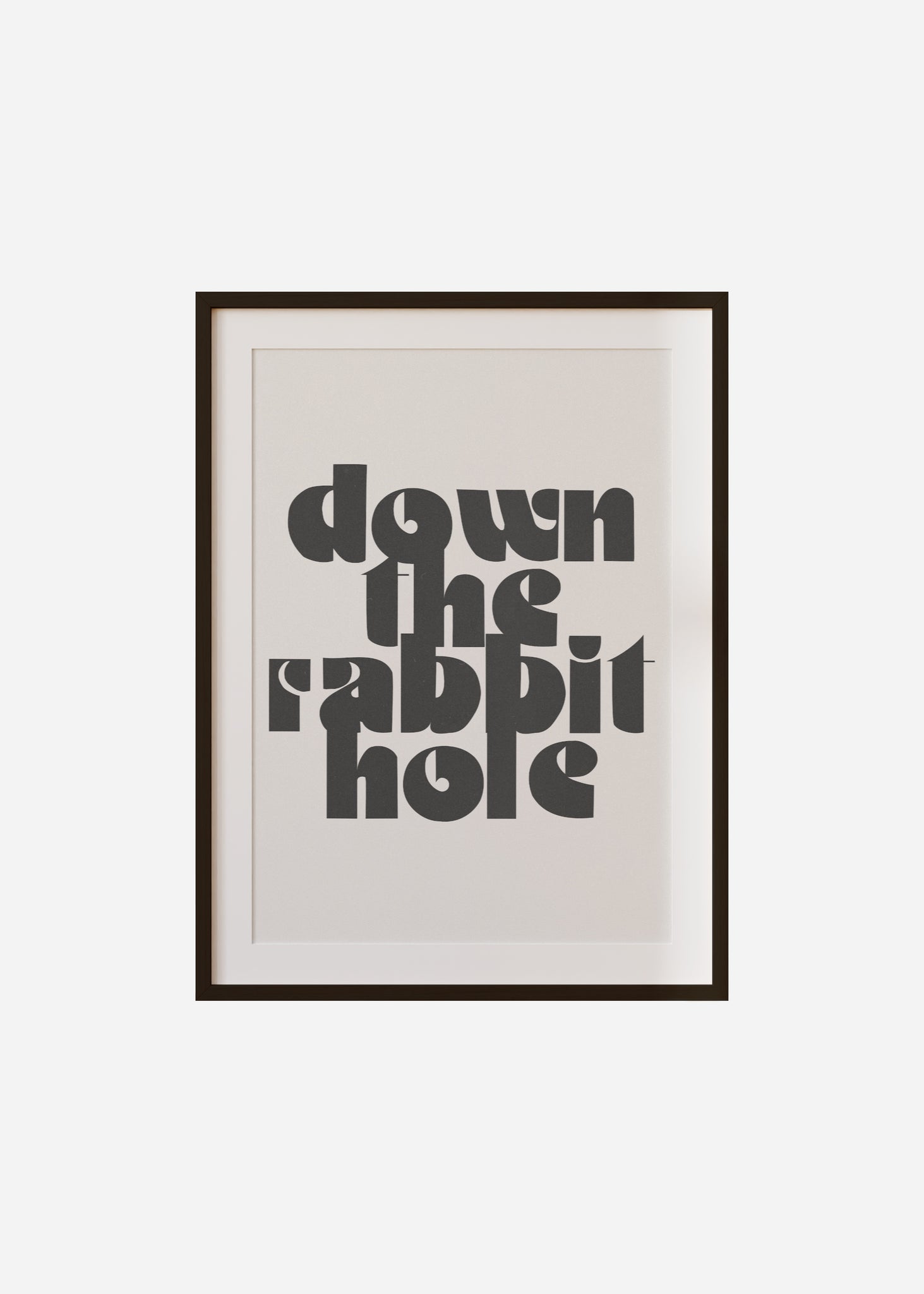 down the rabbit hole Framed & Mounted Print