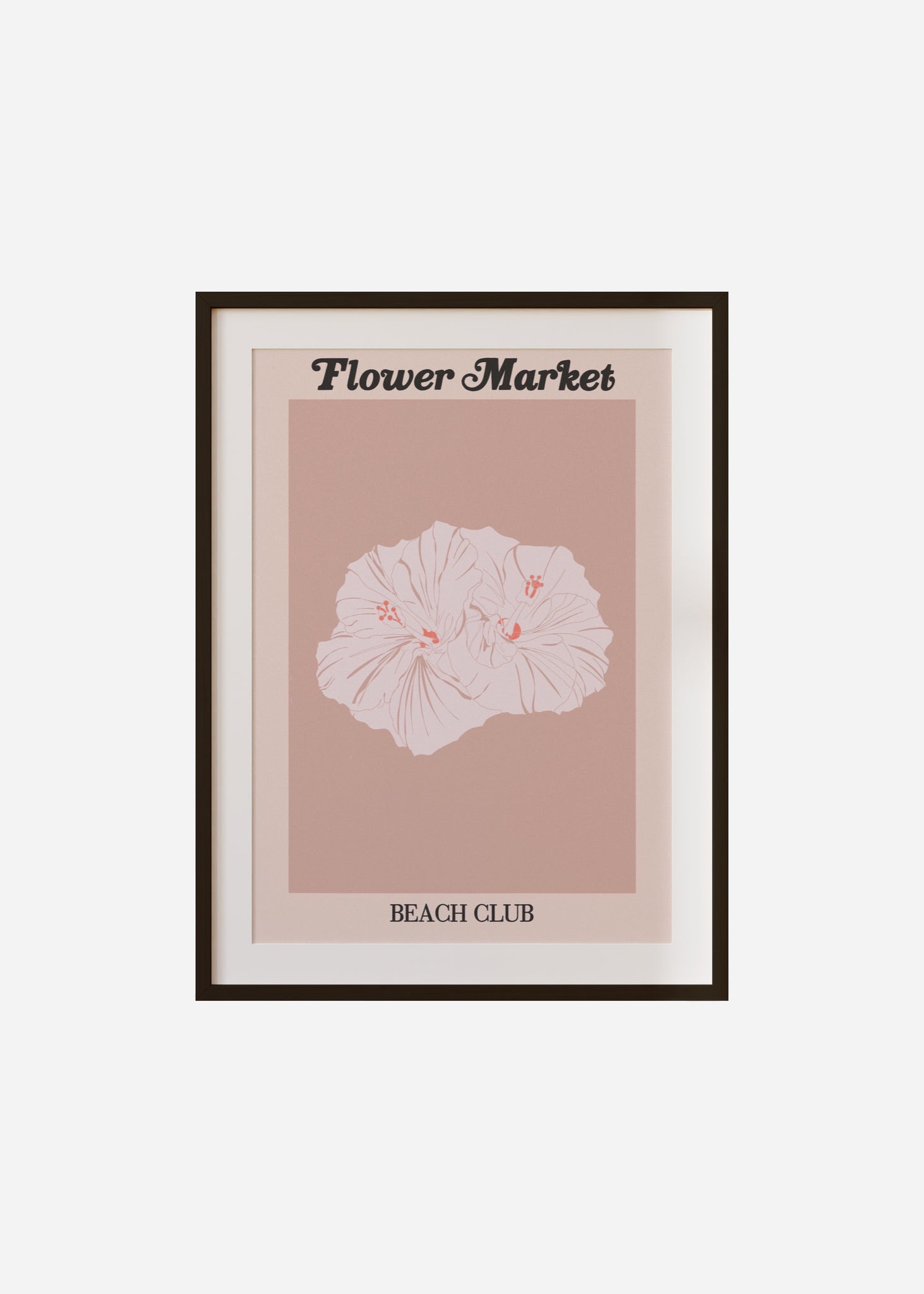 flower market / beach club Framed & Mounted Print