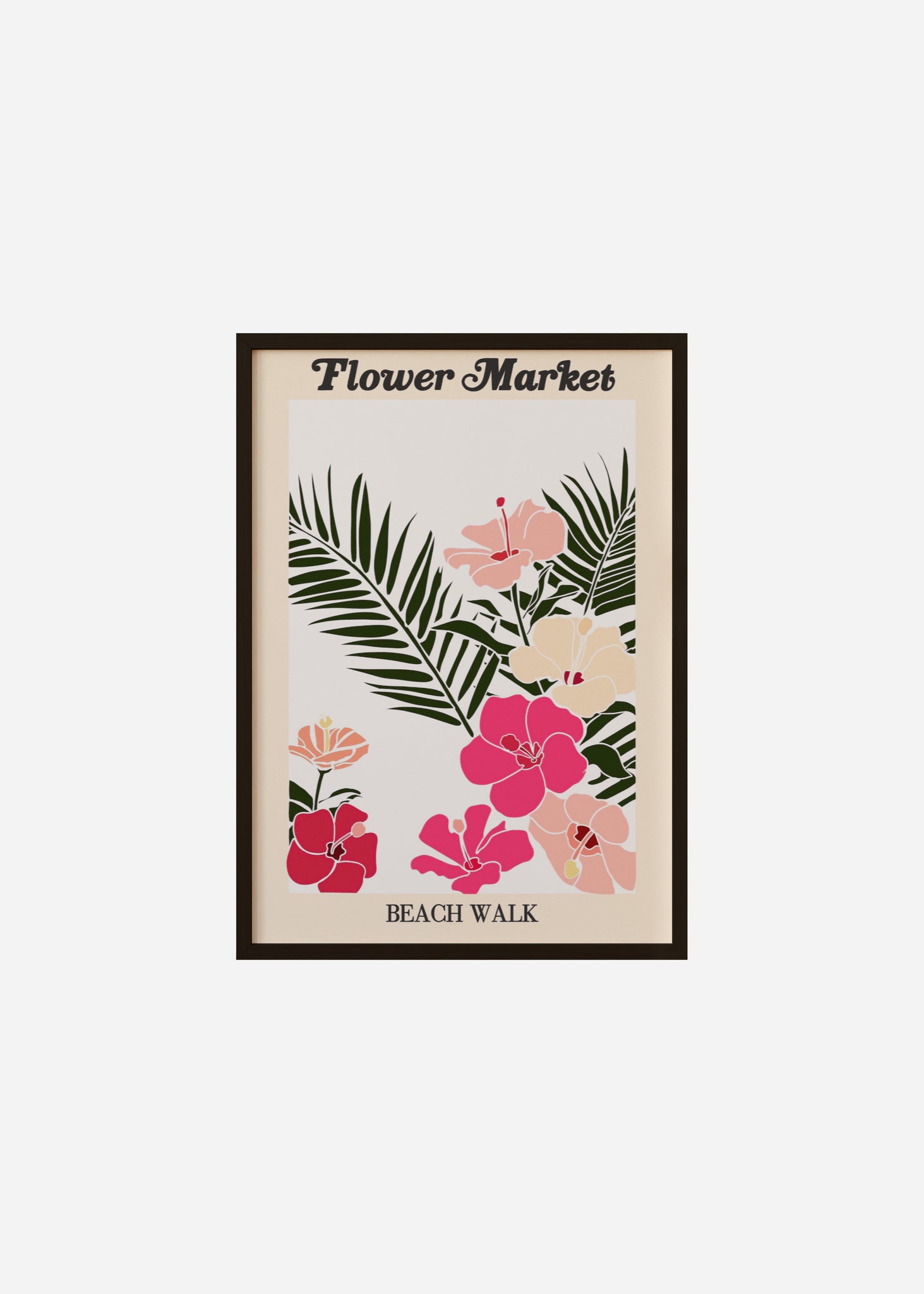flower market / beach walk Framed Print
