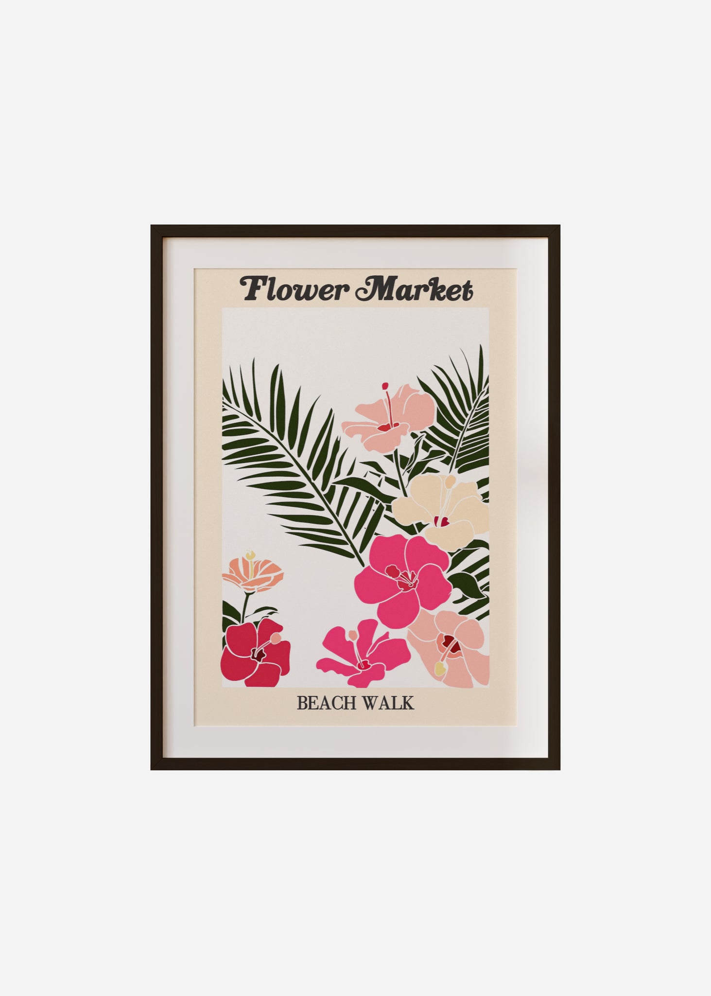 flower market / beach walk Framed & Mounted Print