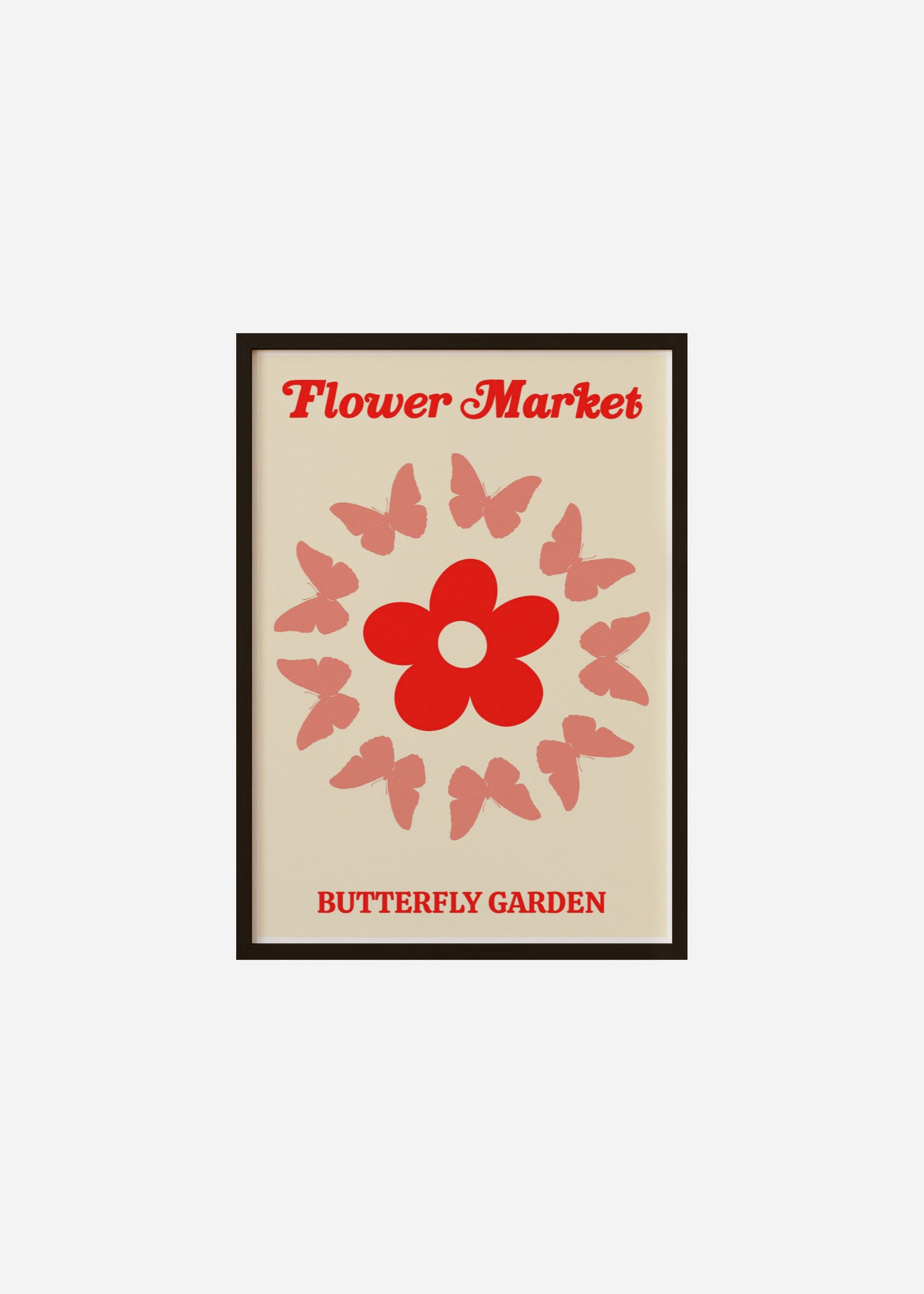 flower market / butterfly garden Framed Print