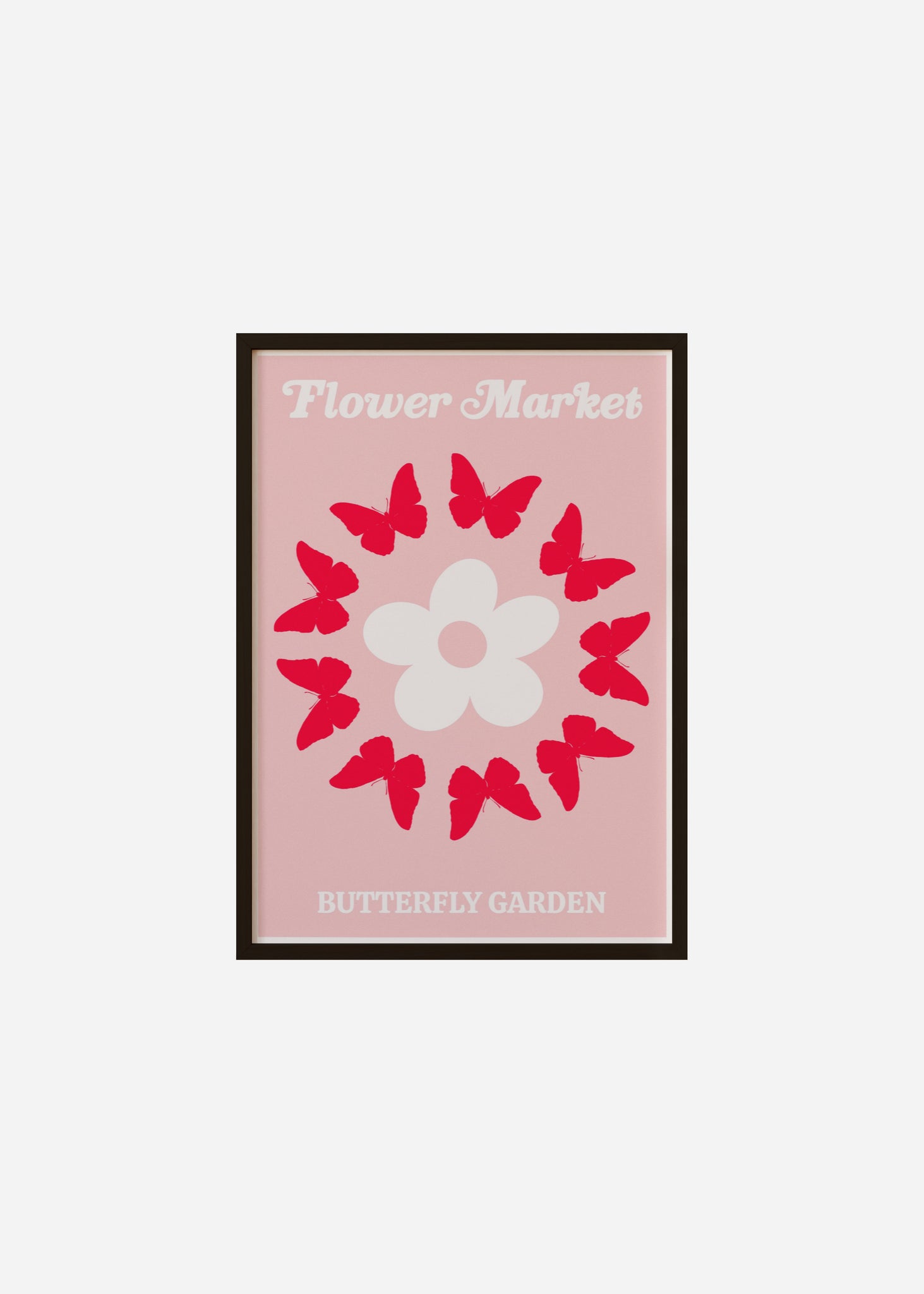flower market / butterfly garden Framed Print