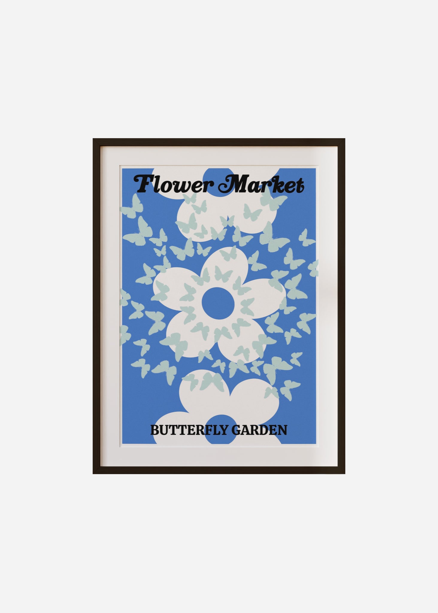flower market / butterfly garden Framed & Mounted Print