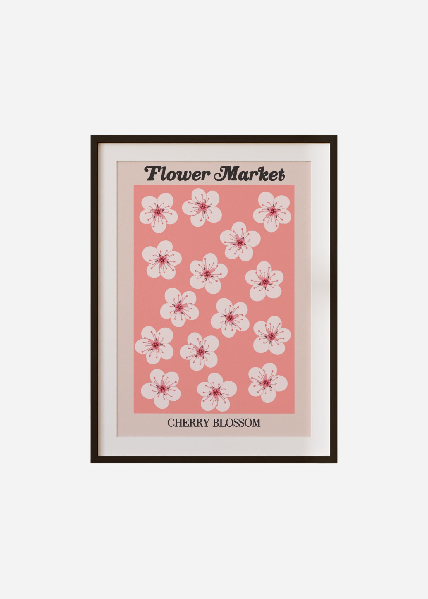 flower market / cherry blossom Framed & Mounted Print