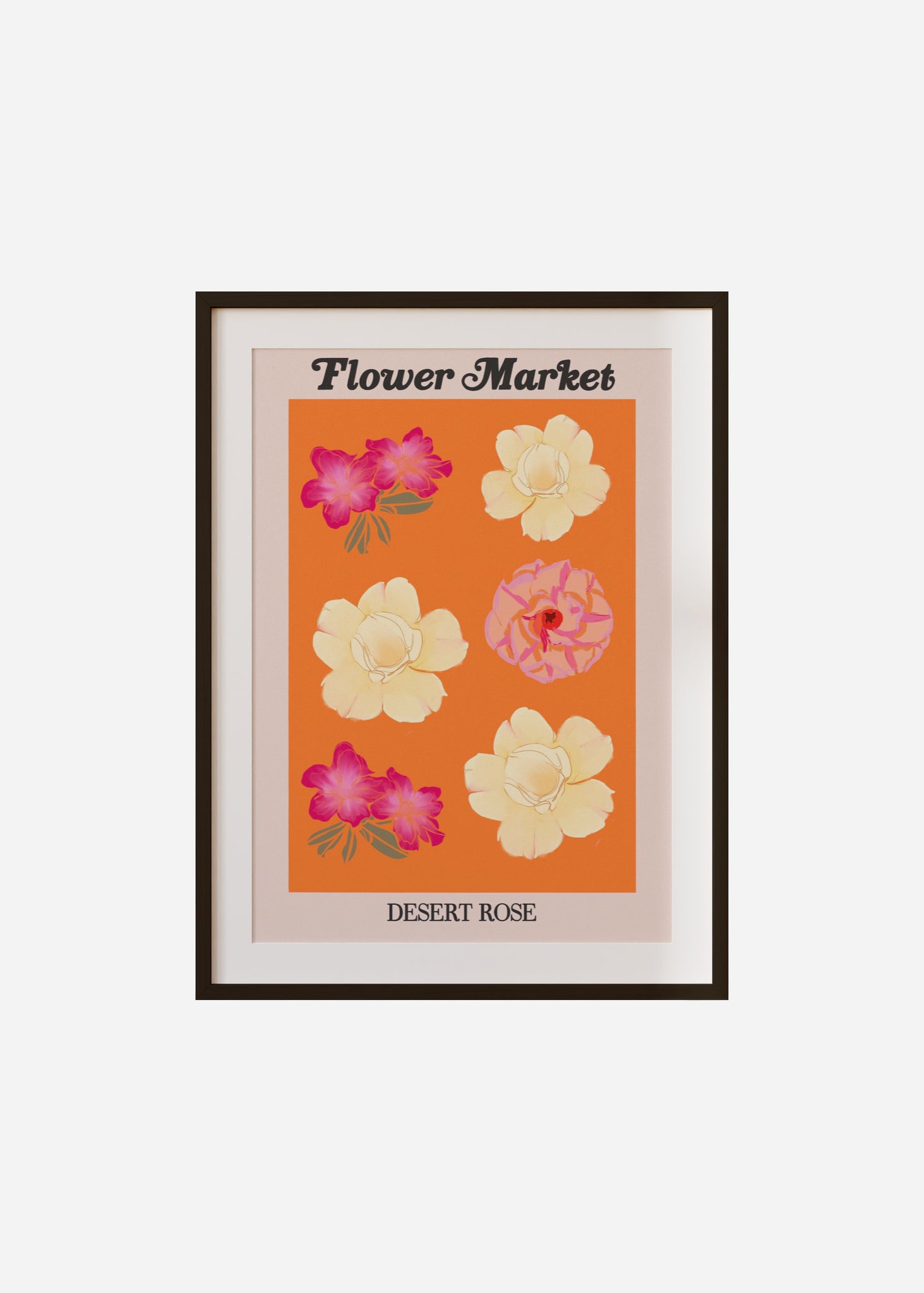 flower market / desert rose Framed & Mounted Print