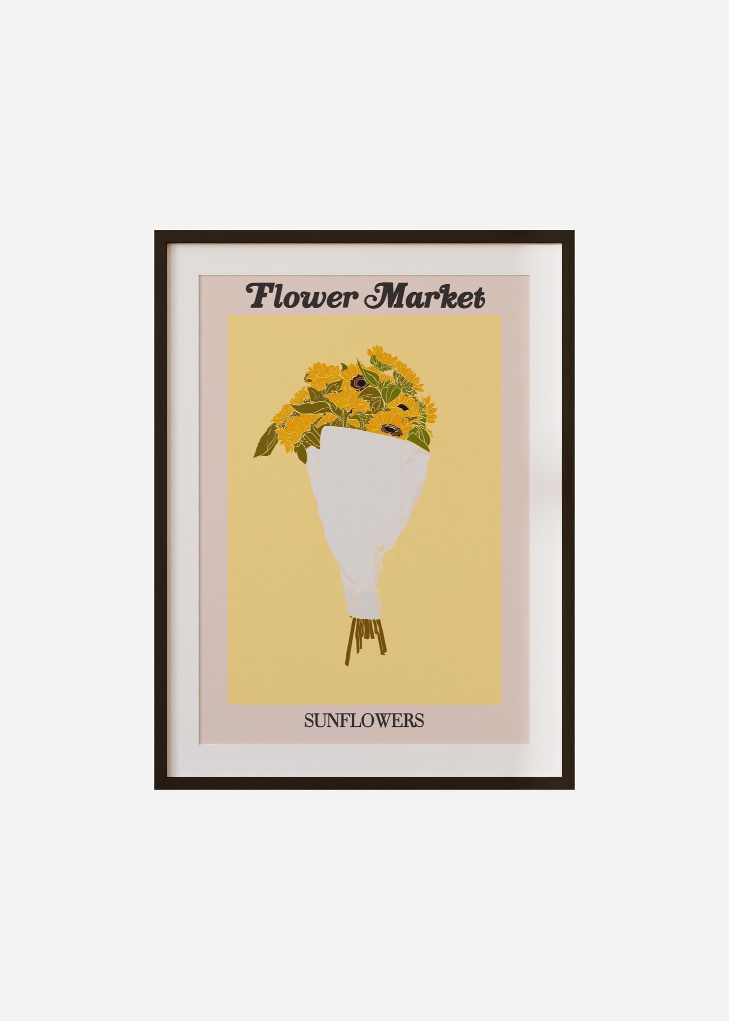 flower market / sunflowers Framed & Mounted Print