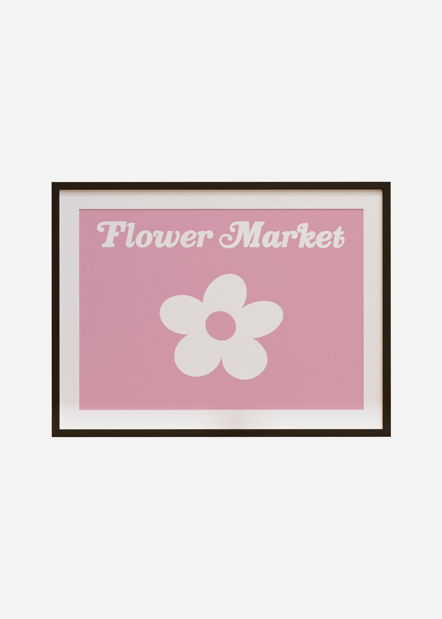 flower market sign Framed & Mounted Print
