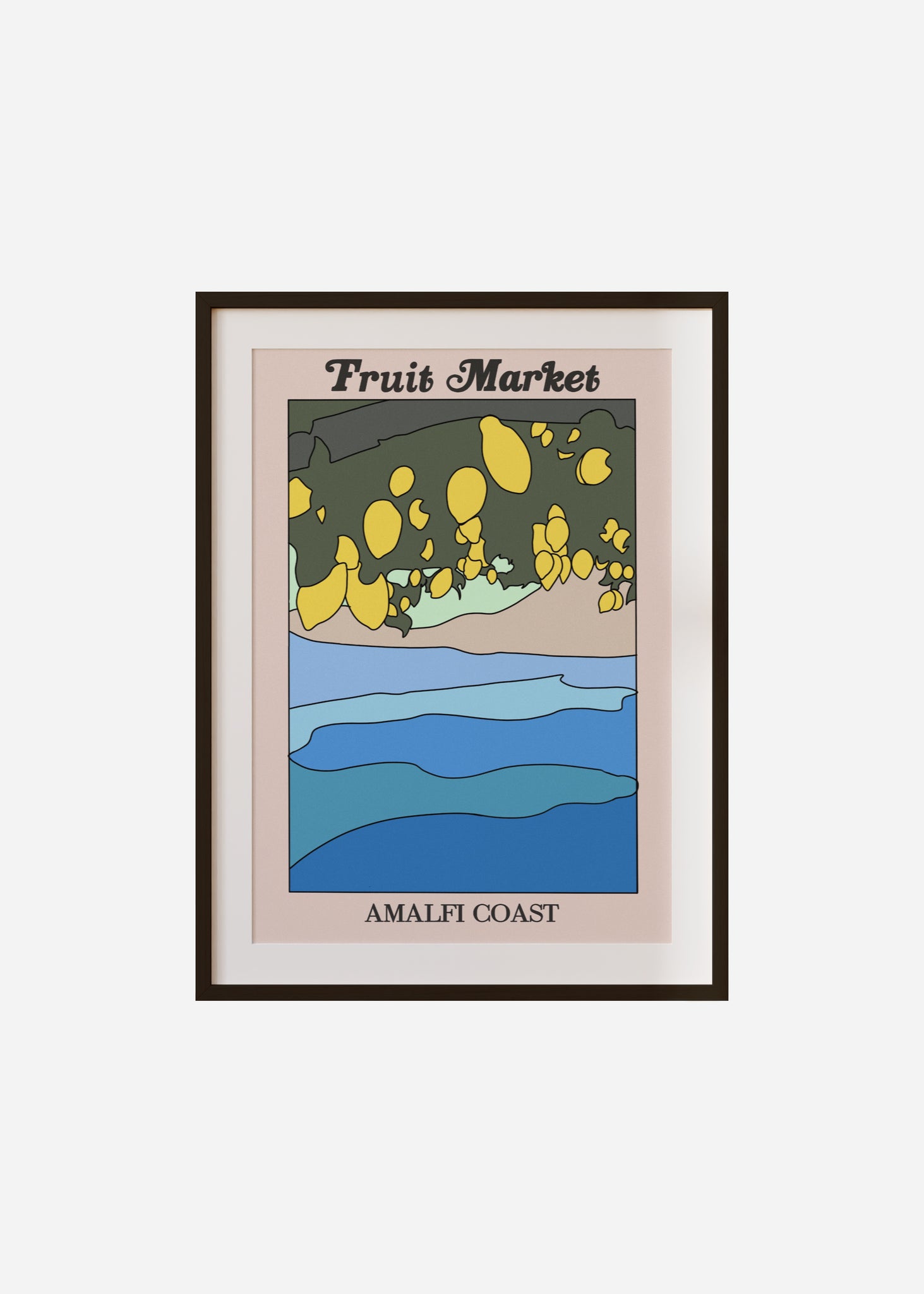 fruit market / amalfi coast Framed & Mounted Print