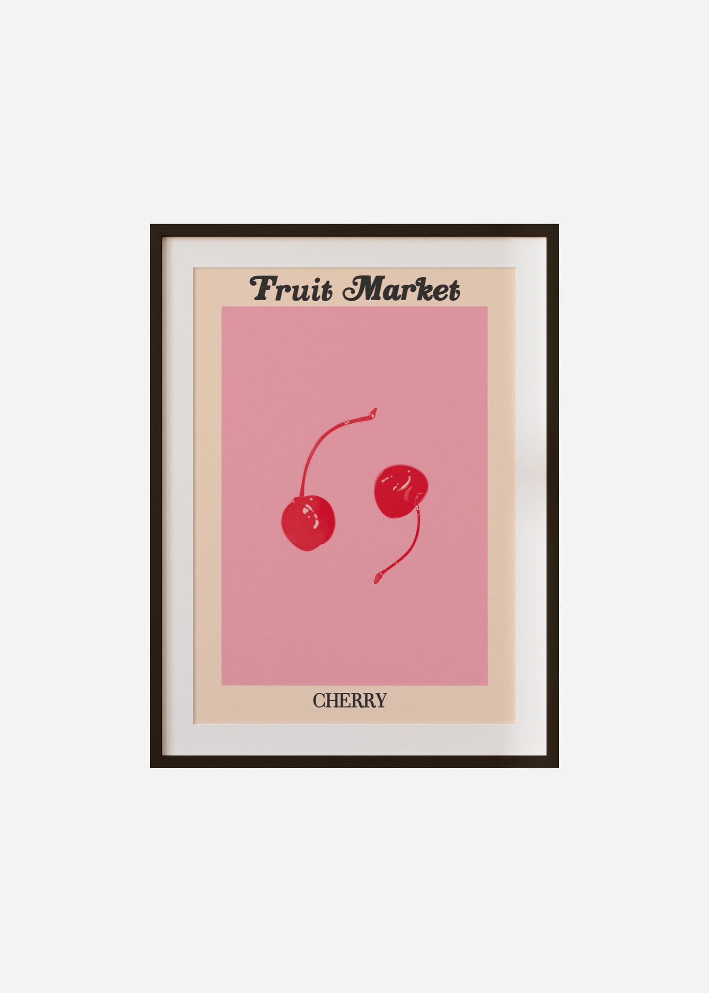 fruit market / cherry Framed & Mounted Print