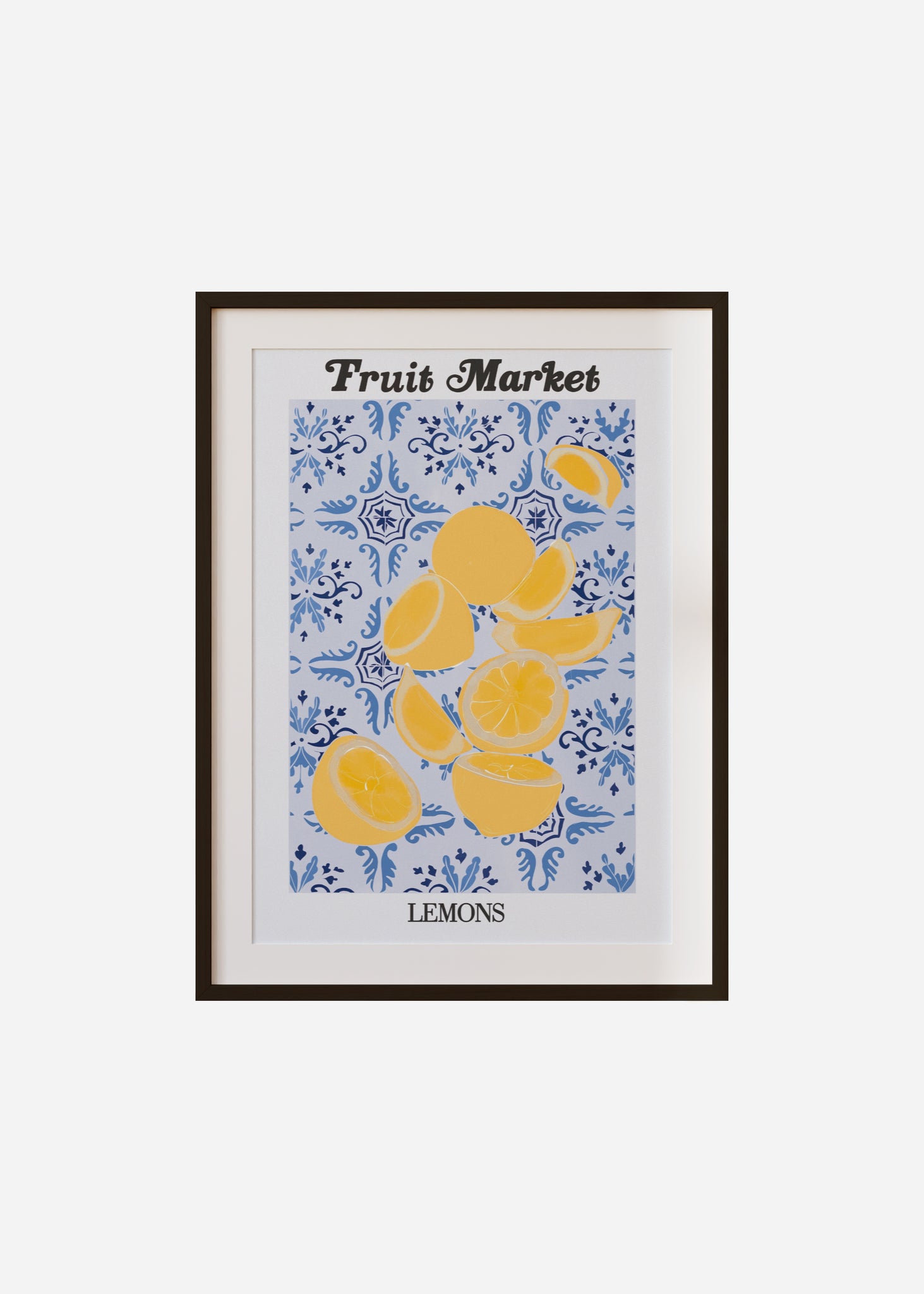 fruit market / lemons Framed & Mounted Print