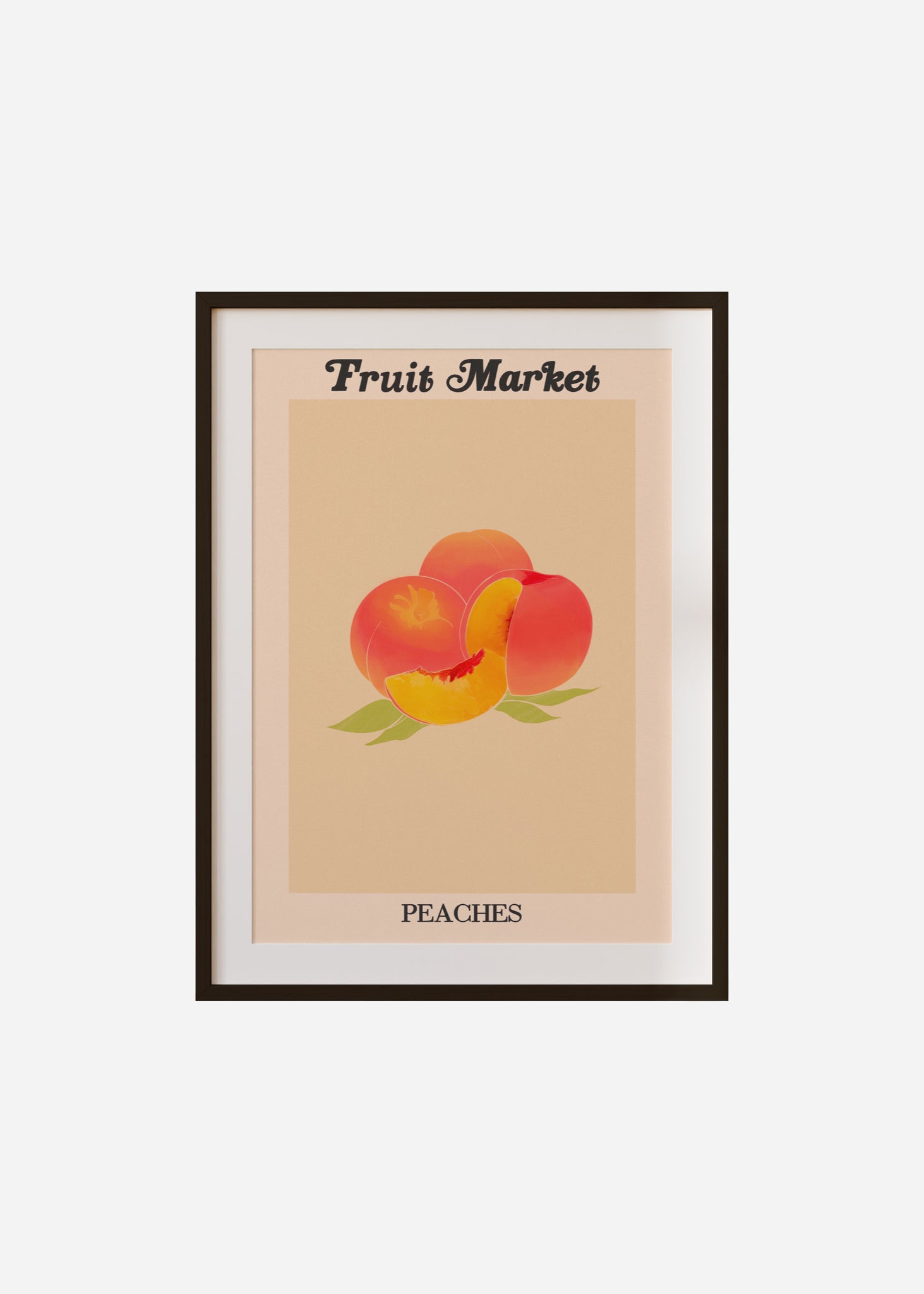 fruit market / peaches Framed & Mounted Print