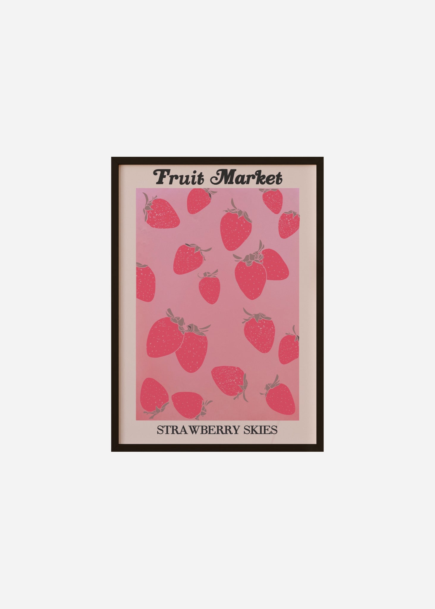 fruit market / strawberry skies Framed Print