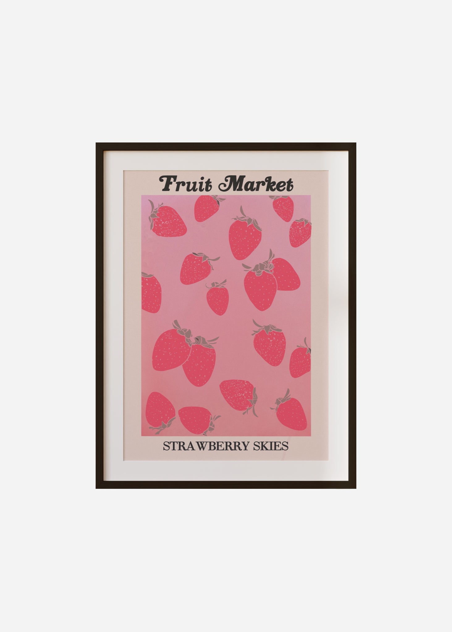 fruit market / strawberry skies Framed & Mounted Print