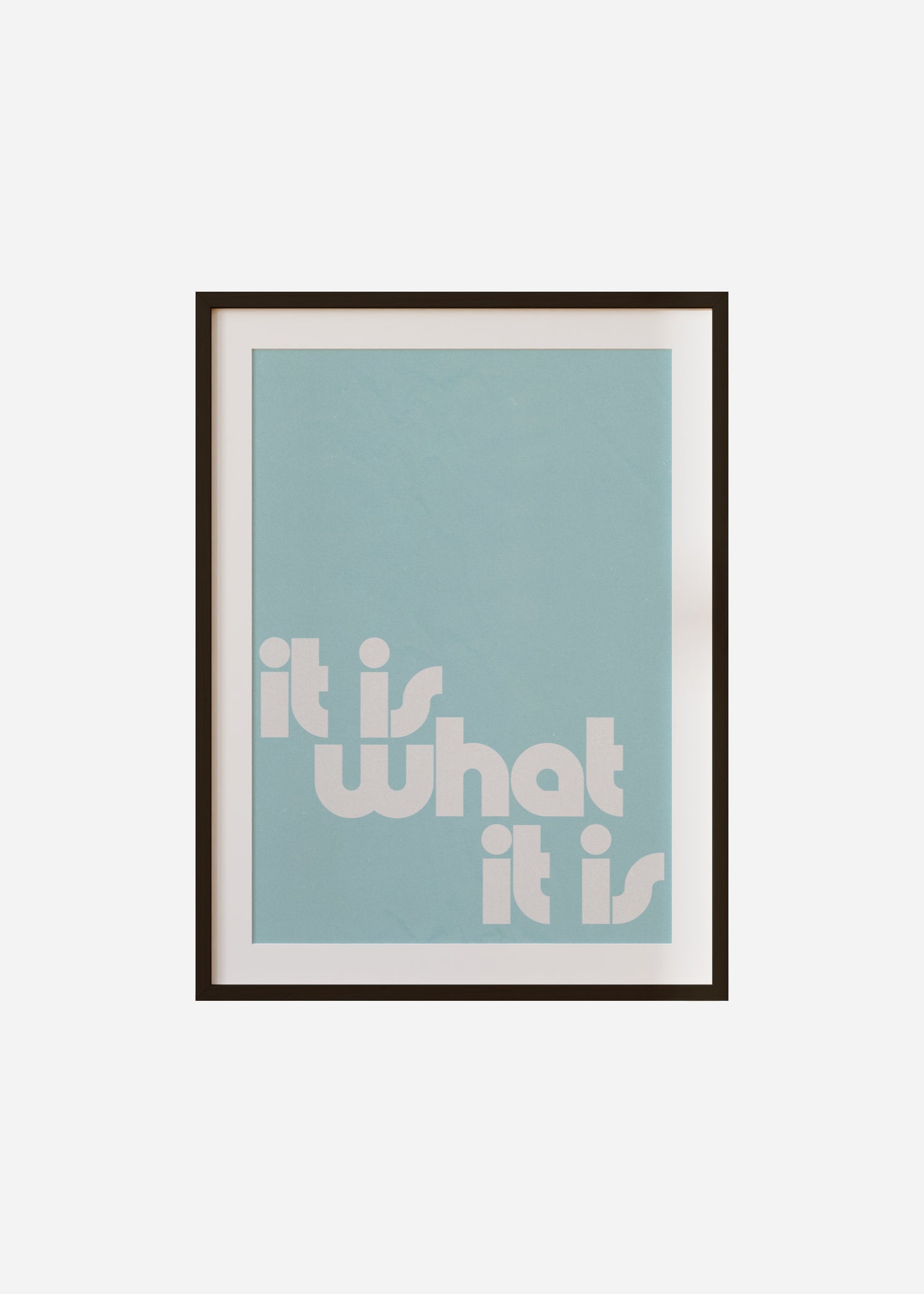 It is what it is Framed & Mounted Print