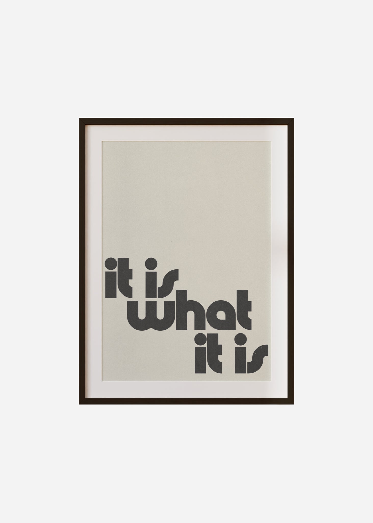 It is what it is Framed & Mounted Print