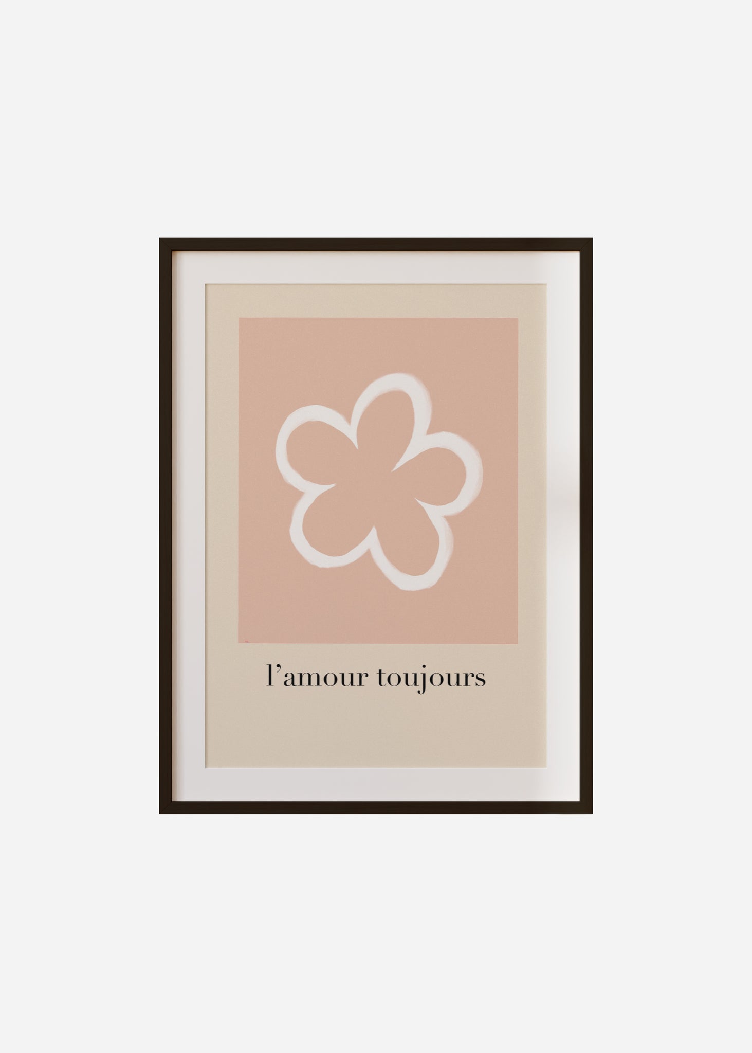 fleurs / l'amour toujours Framed & Mounted Print