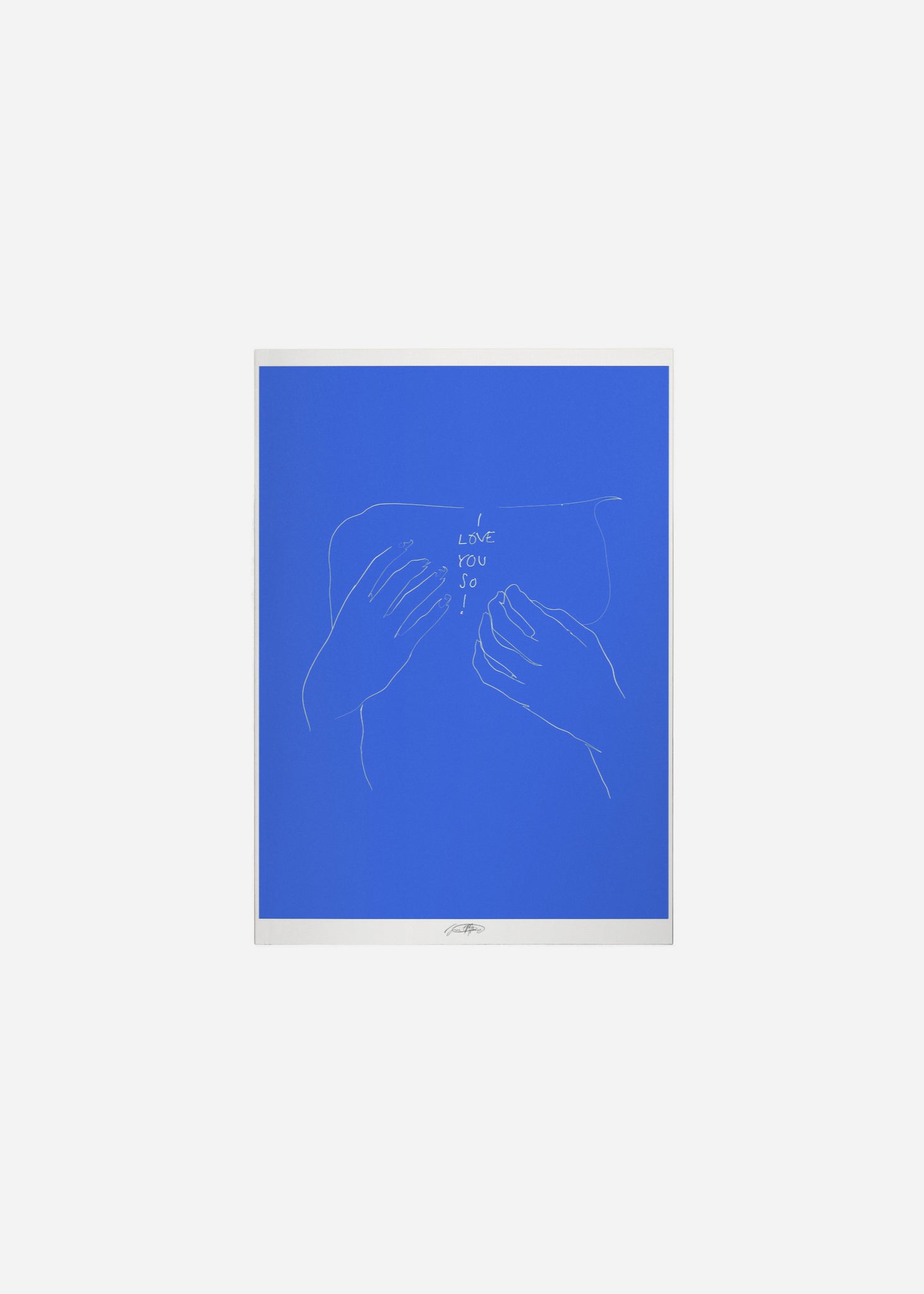 amour - blue / line art n.29 Fine Art Print