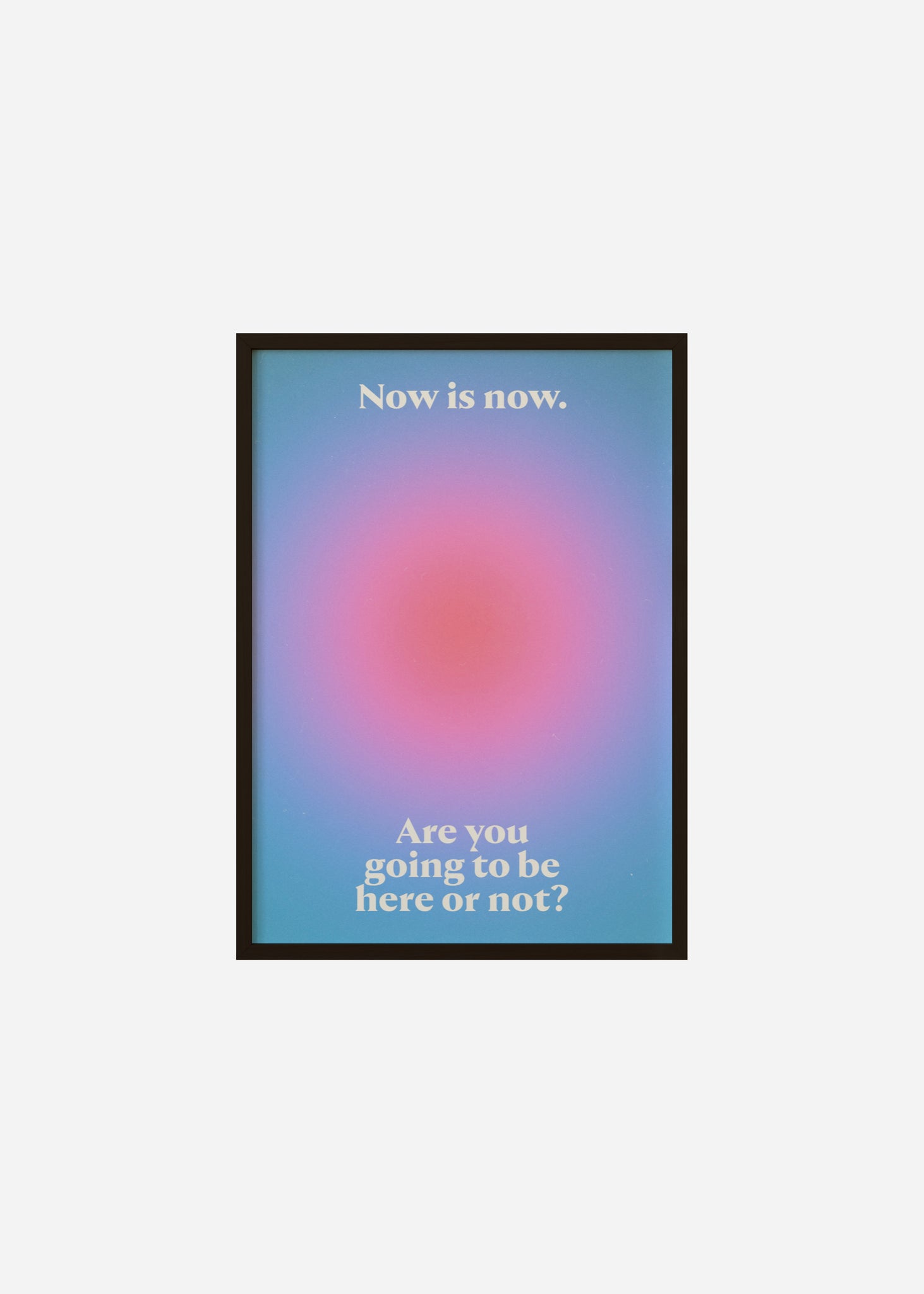 now is now Framed Print