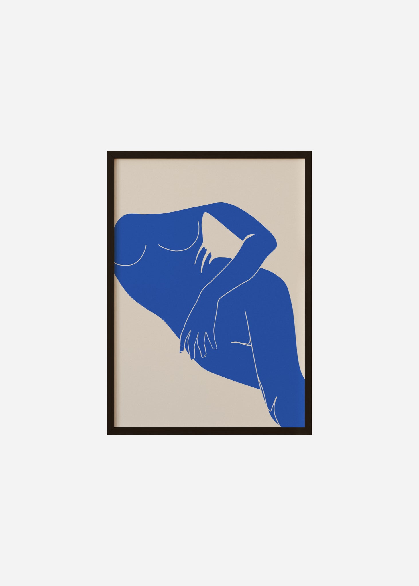 nude I / blue Framed Print