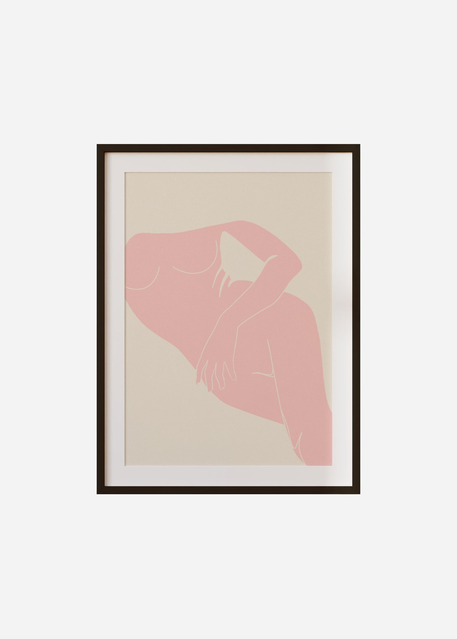 nude I / pink Framed & Mounted Print