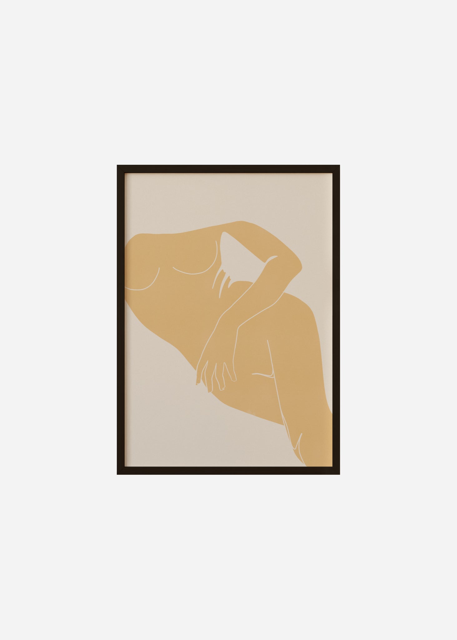 nude I / yellow Framed Print