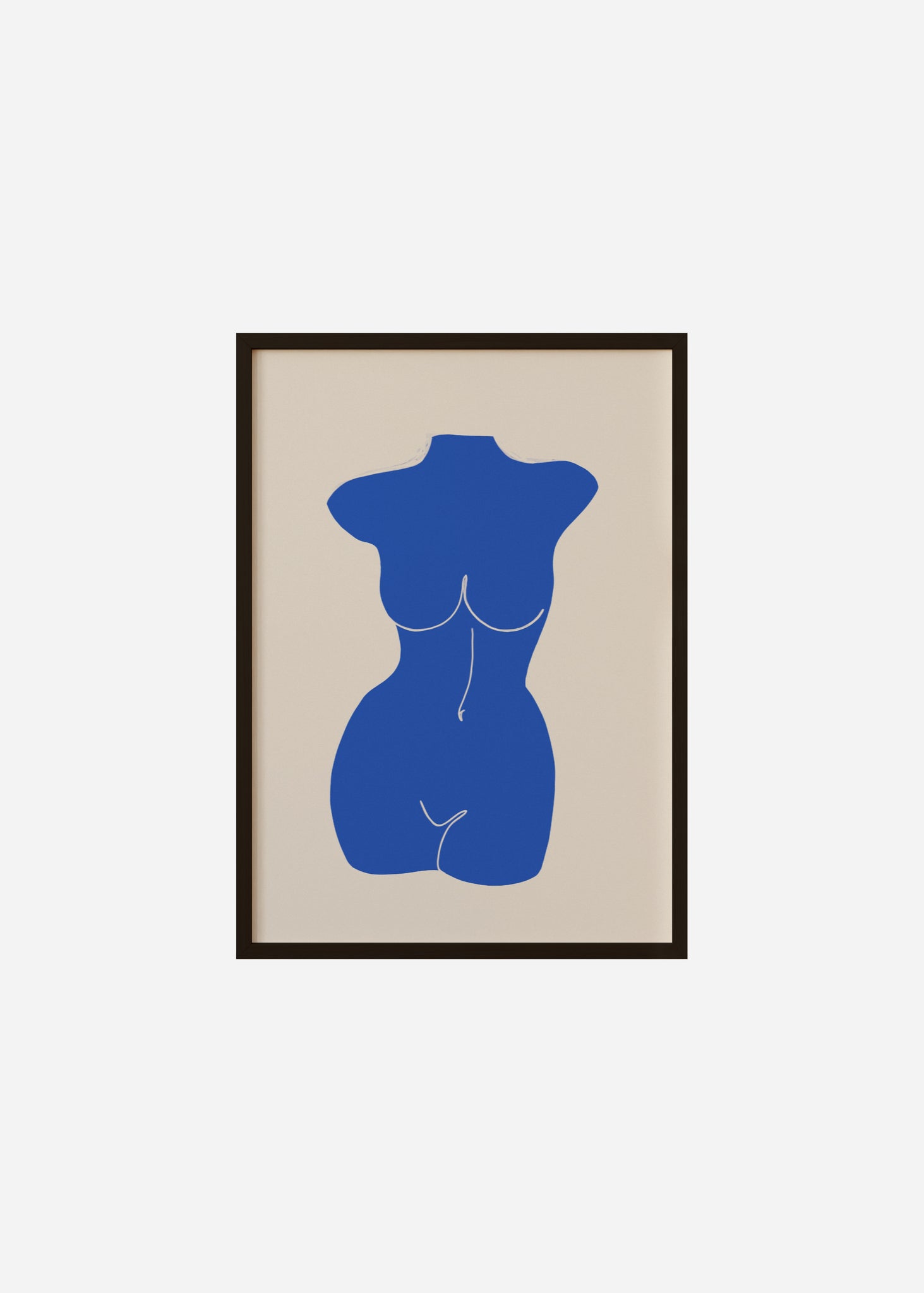 nude II / blue Framed Print
