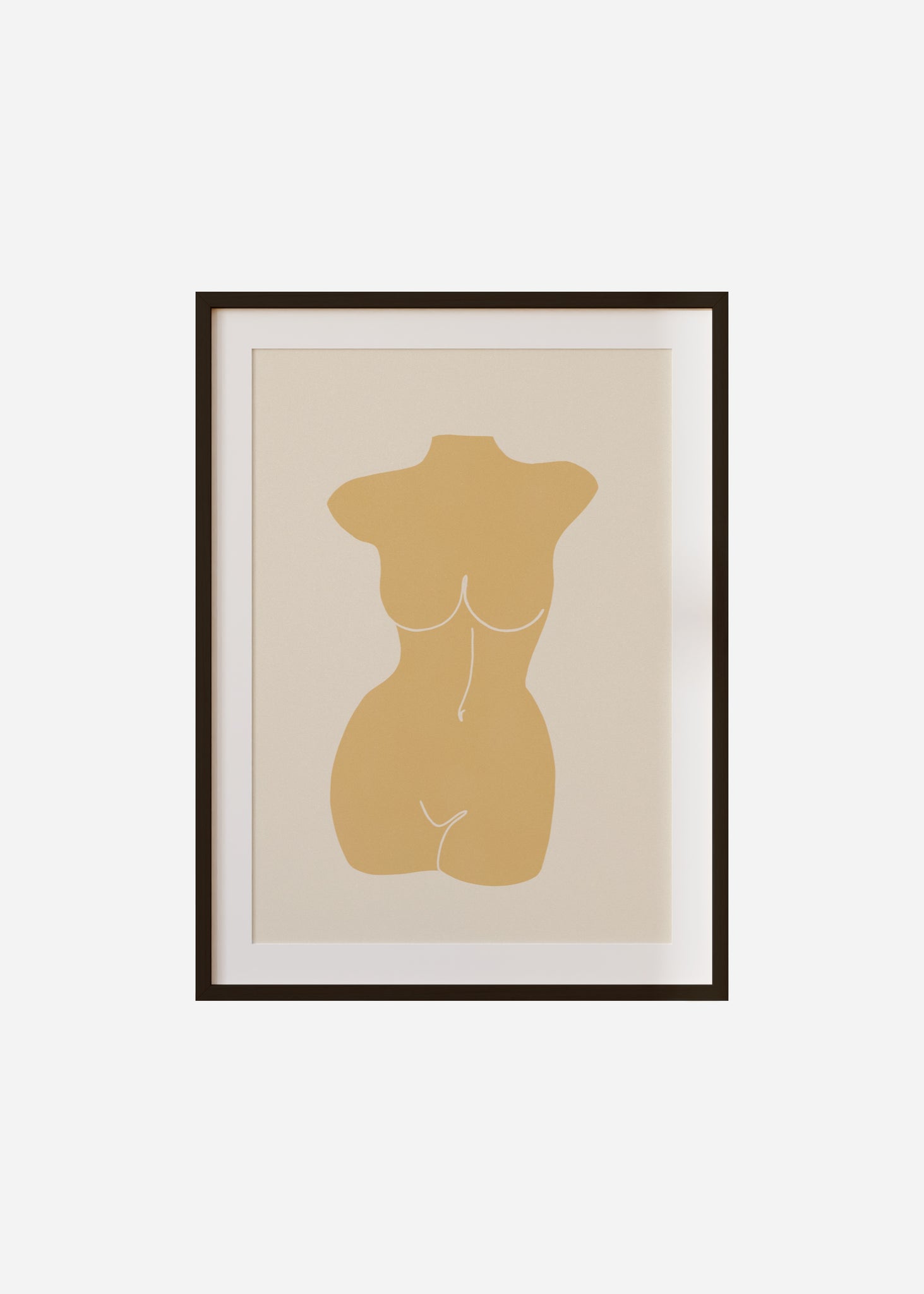 nude II / yellow Framed & Mounted Print
