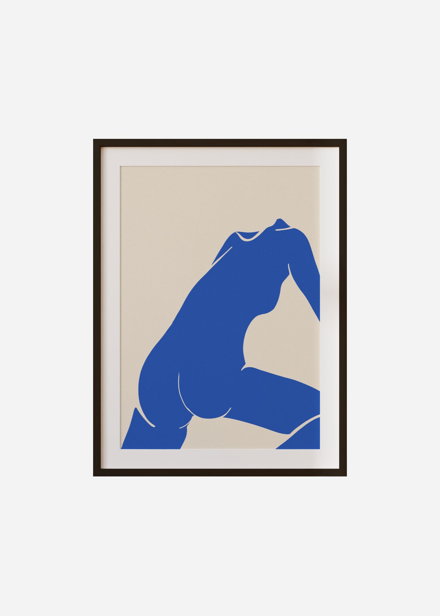 nude IV / blue Framed & Mounted Print