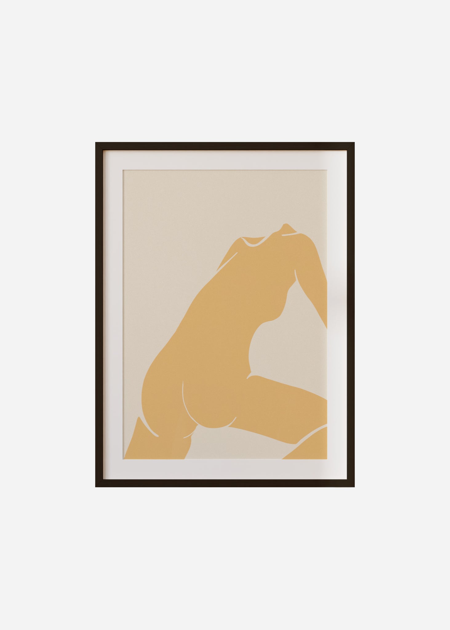 nude IV / yellow Framed & Mounted Print