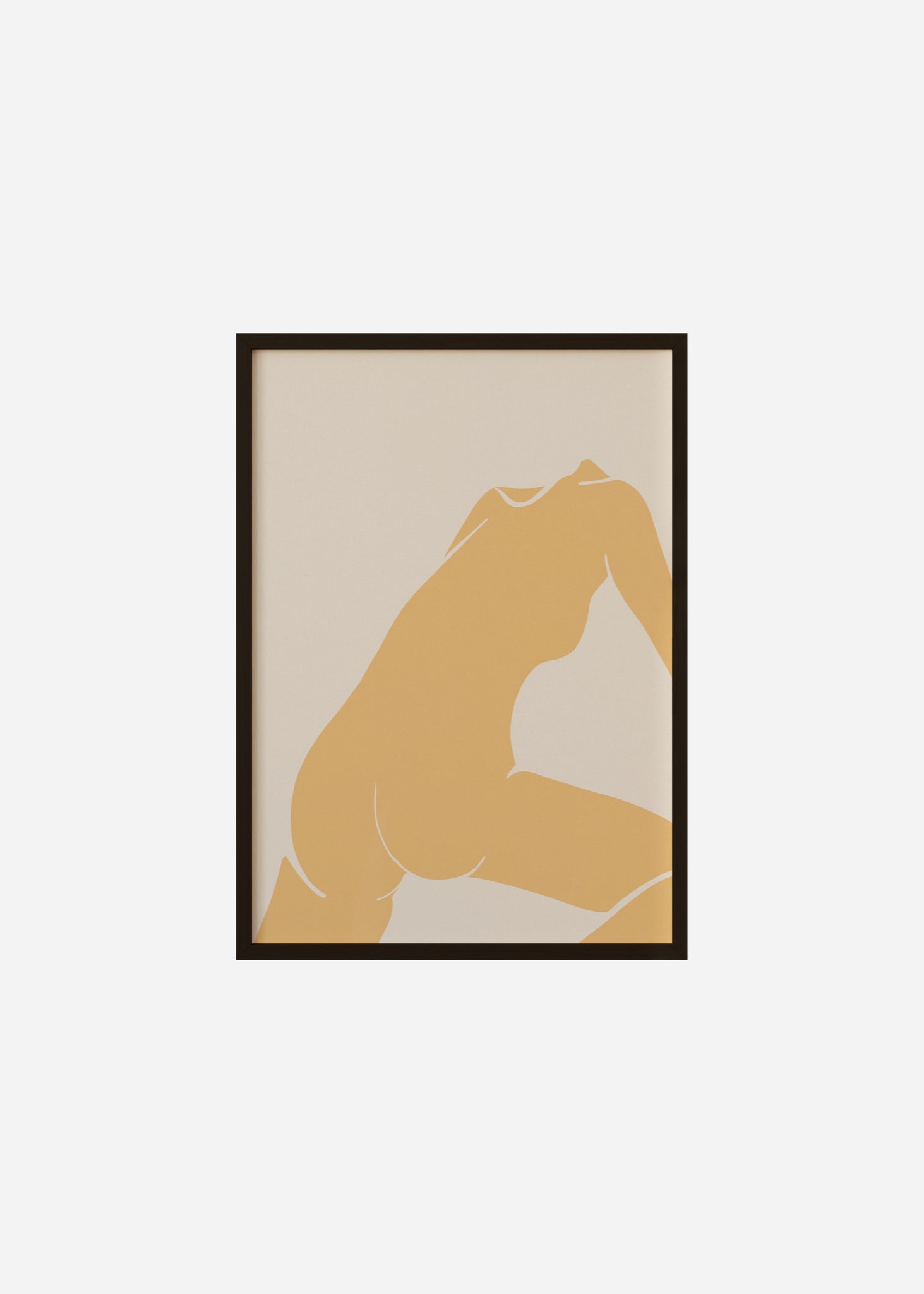 nude IV / yellow Framed Print