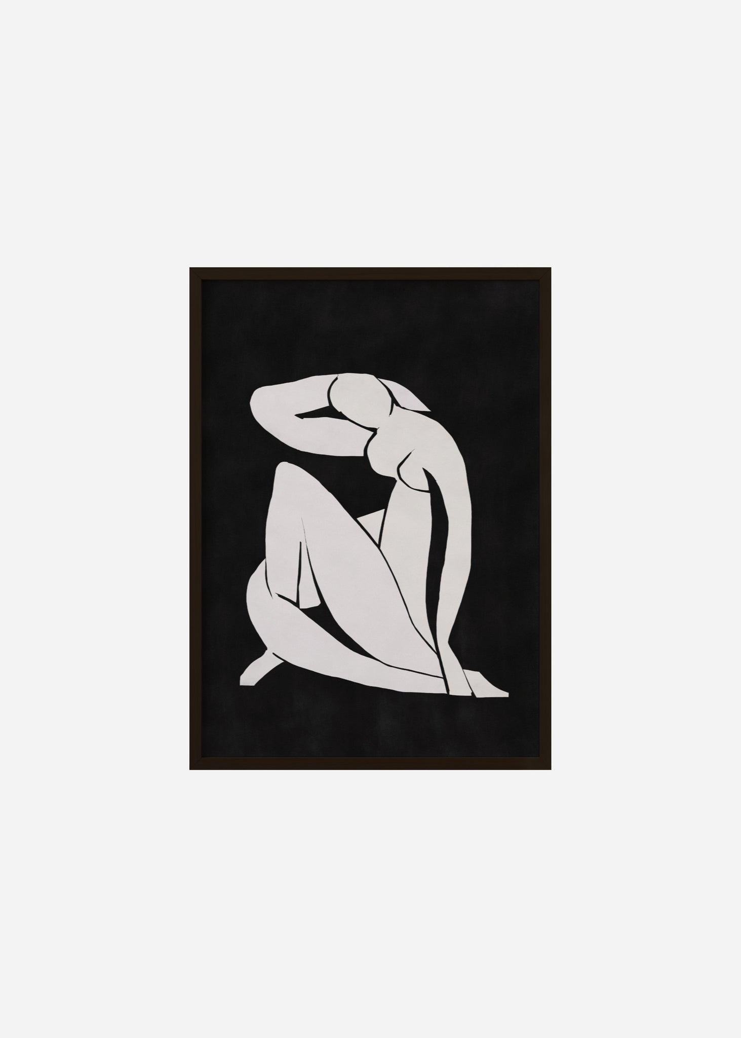 nude cut out black Framed Print