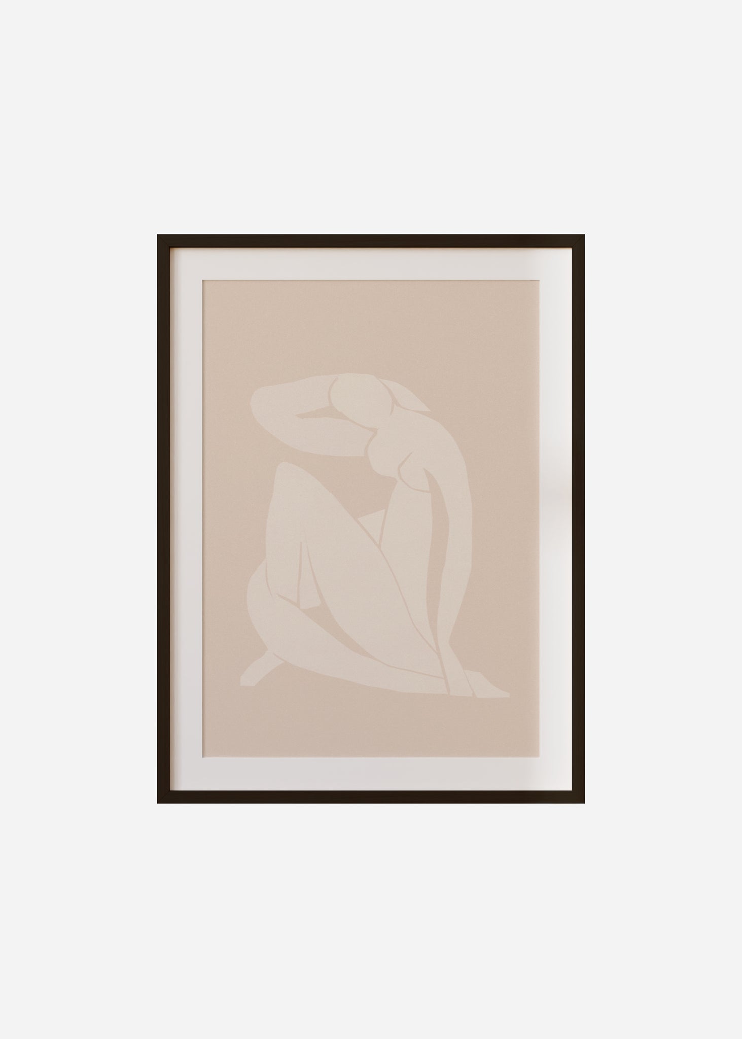 nude cut out pink Framed & Mounted Print