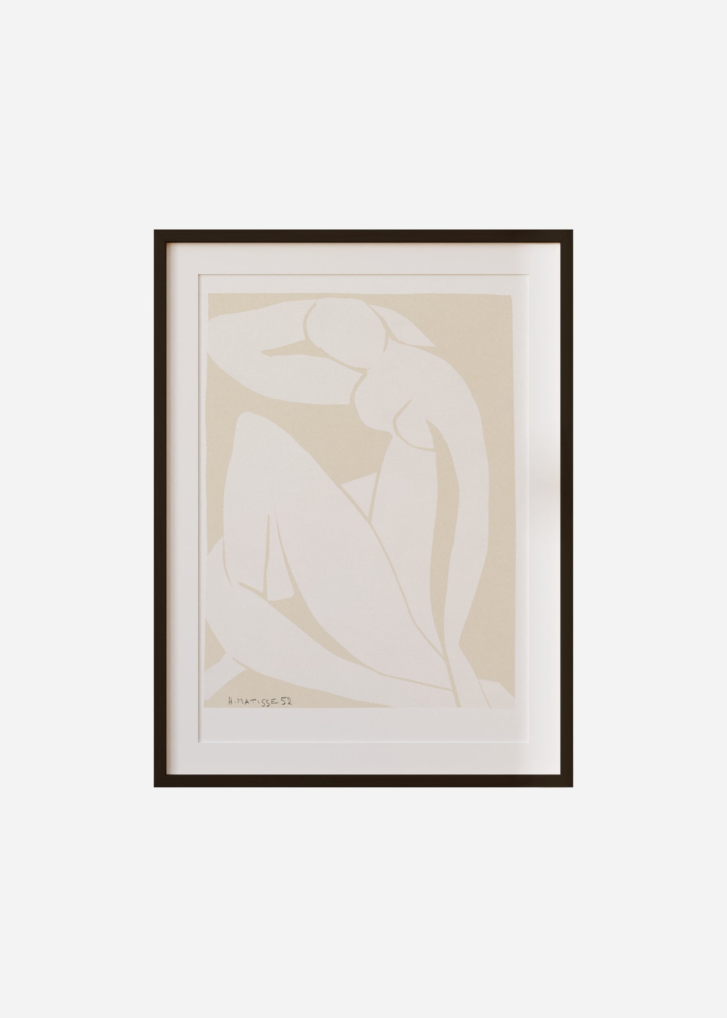 nude cut out Framed & Mounted Print