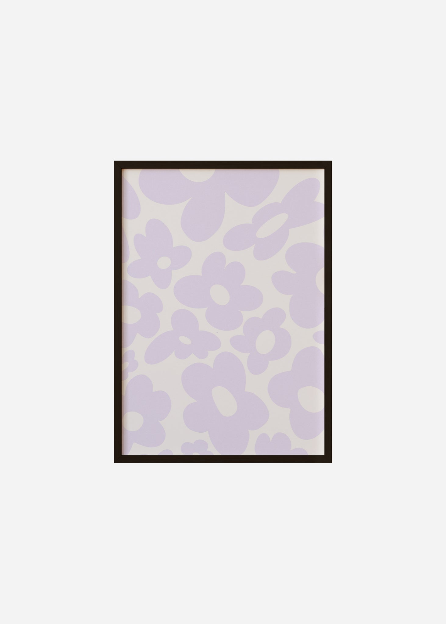 Retro flowers / Lilac Framed Print