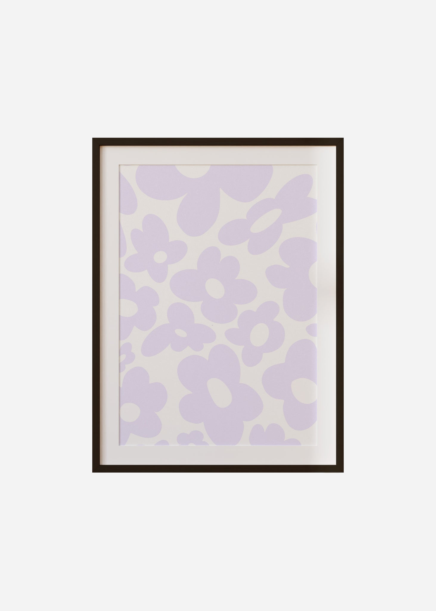 Retro flowers / Lilac Framed & Mounted Print