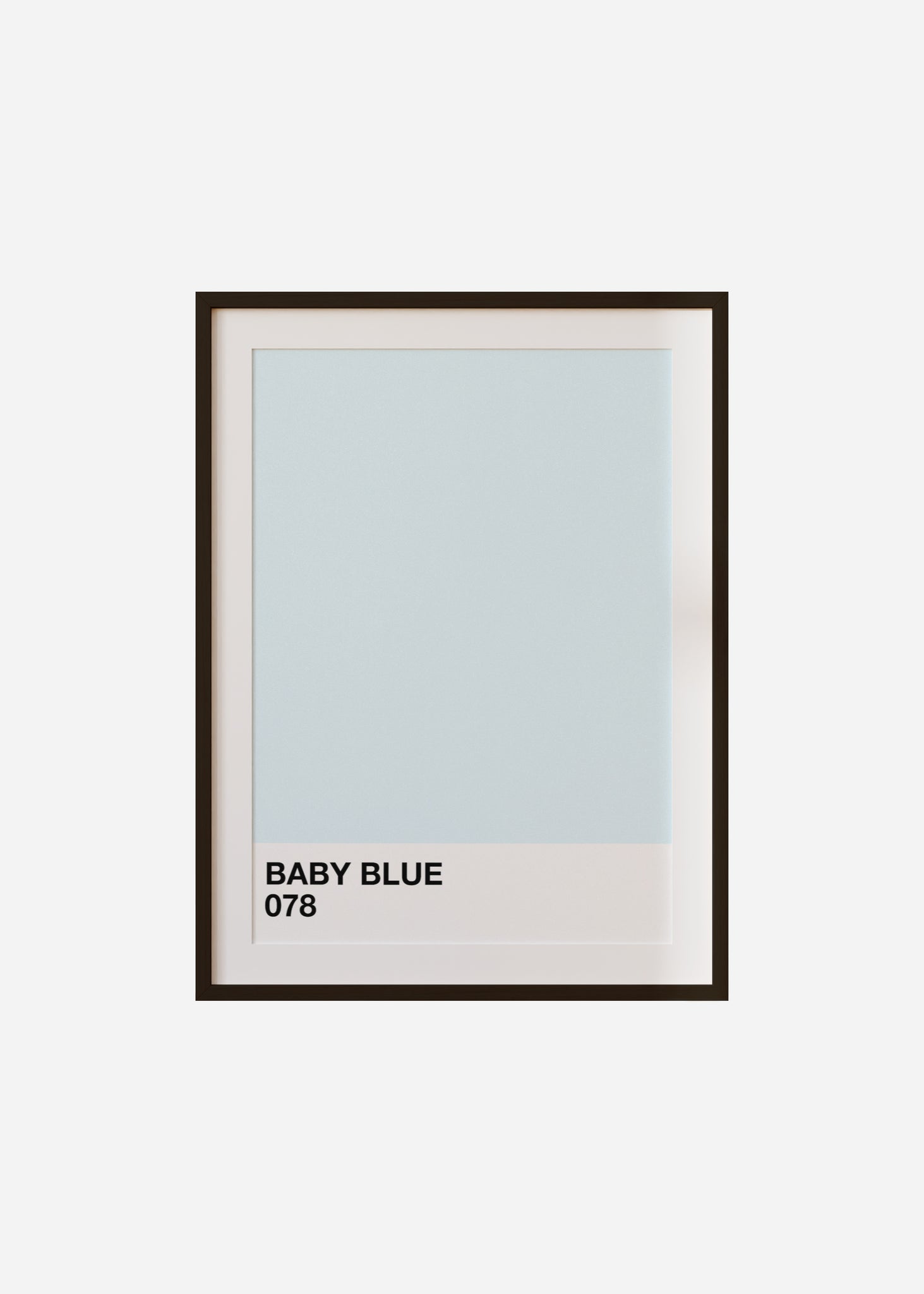 baby blue Framed & Mounted Print
