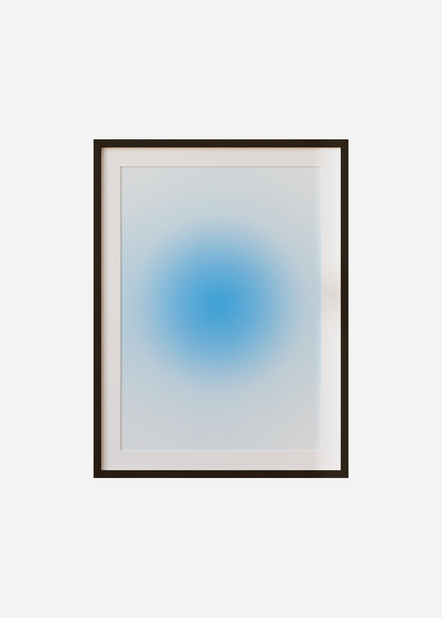 simple gradient / blue Framed & Mounted Print