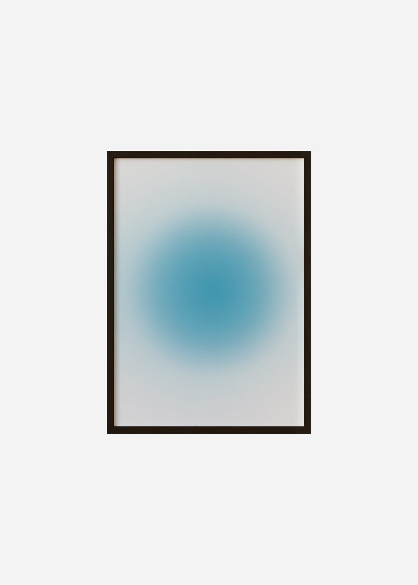 simple gradient / teal Framed Print