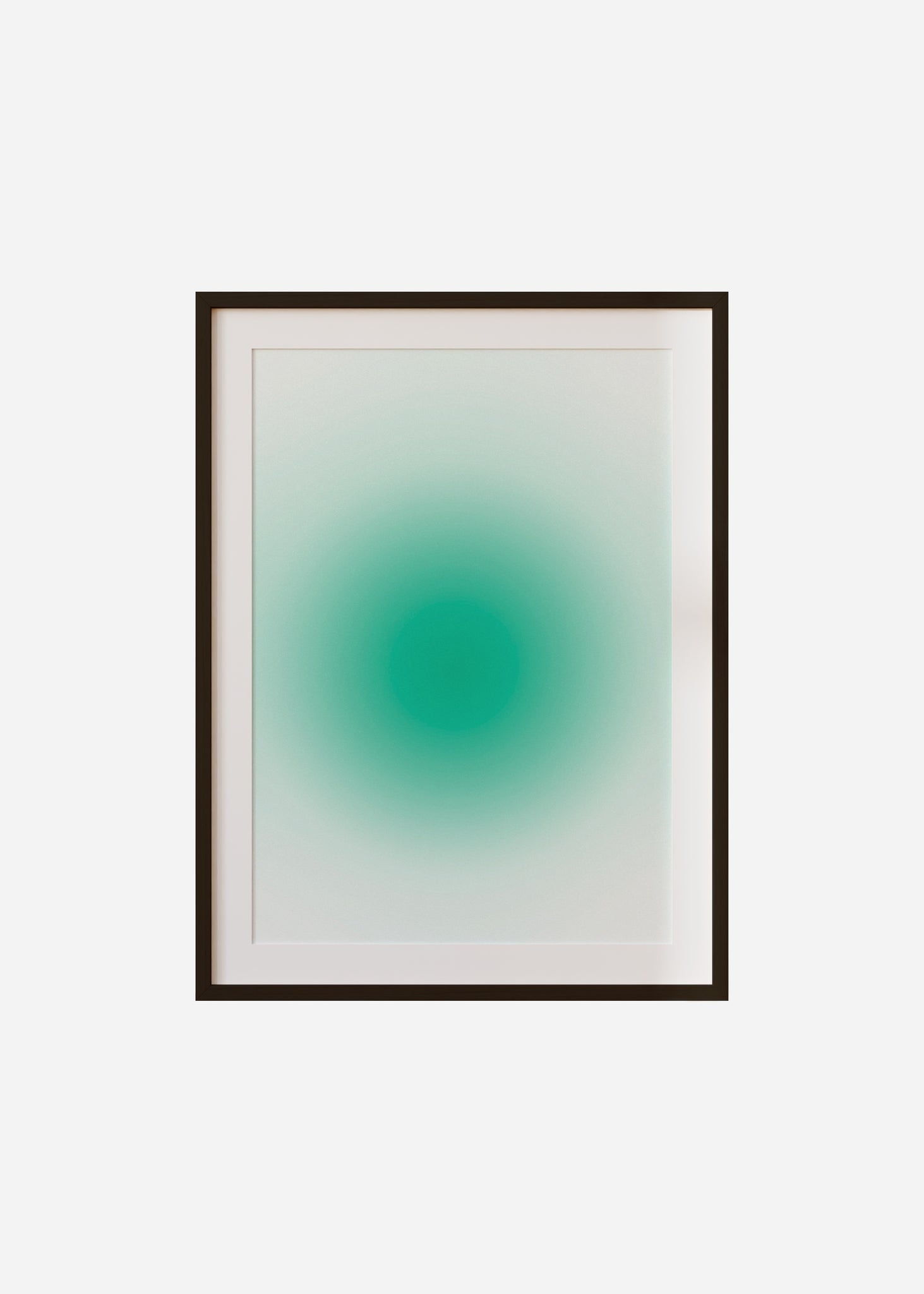 simple gradient / green Framed & Mounted Print