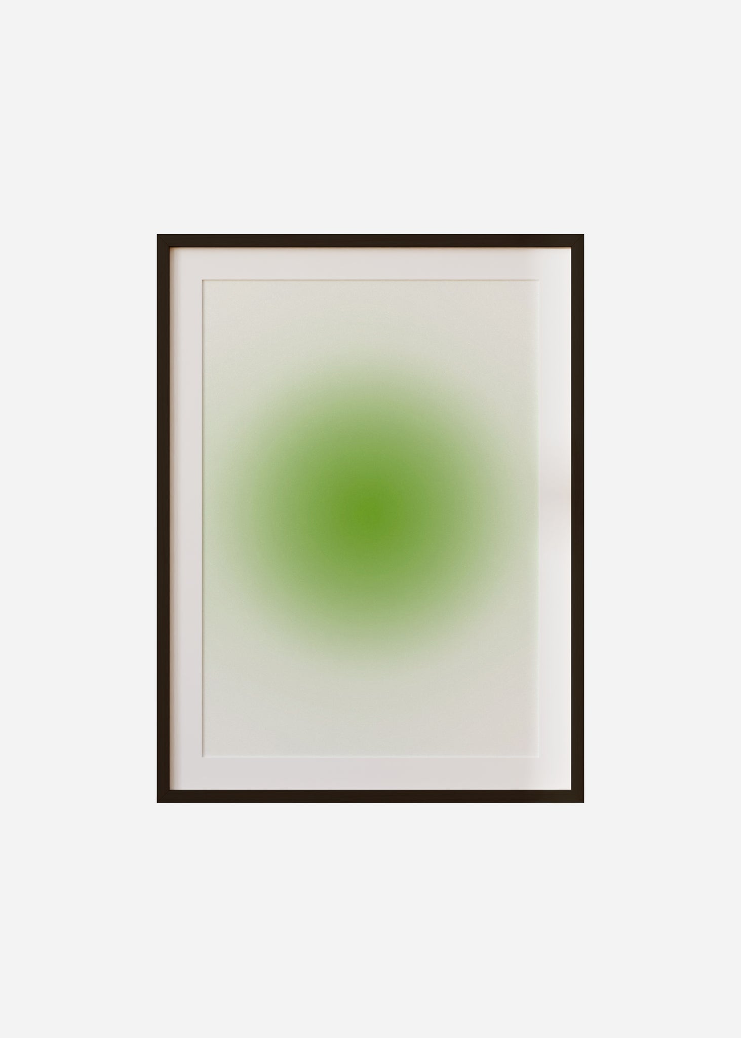 simple gradient / green Framed & Mounted Print