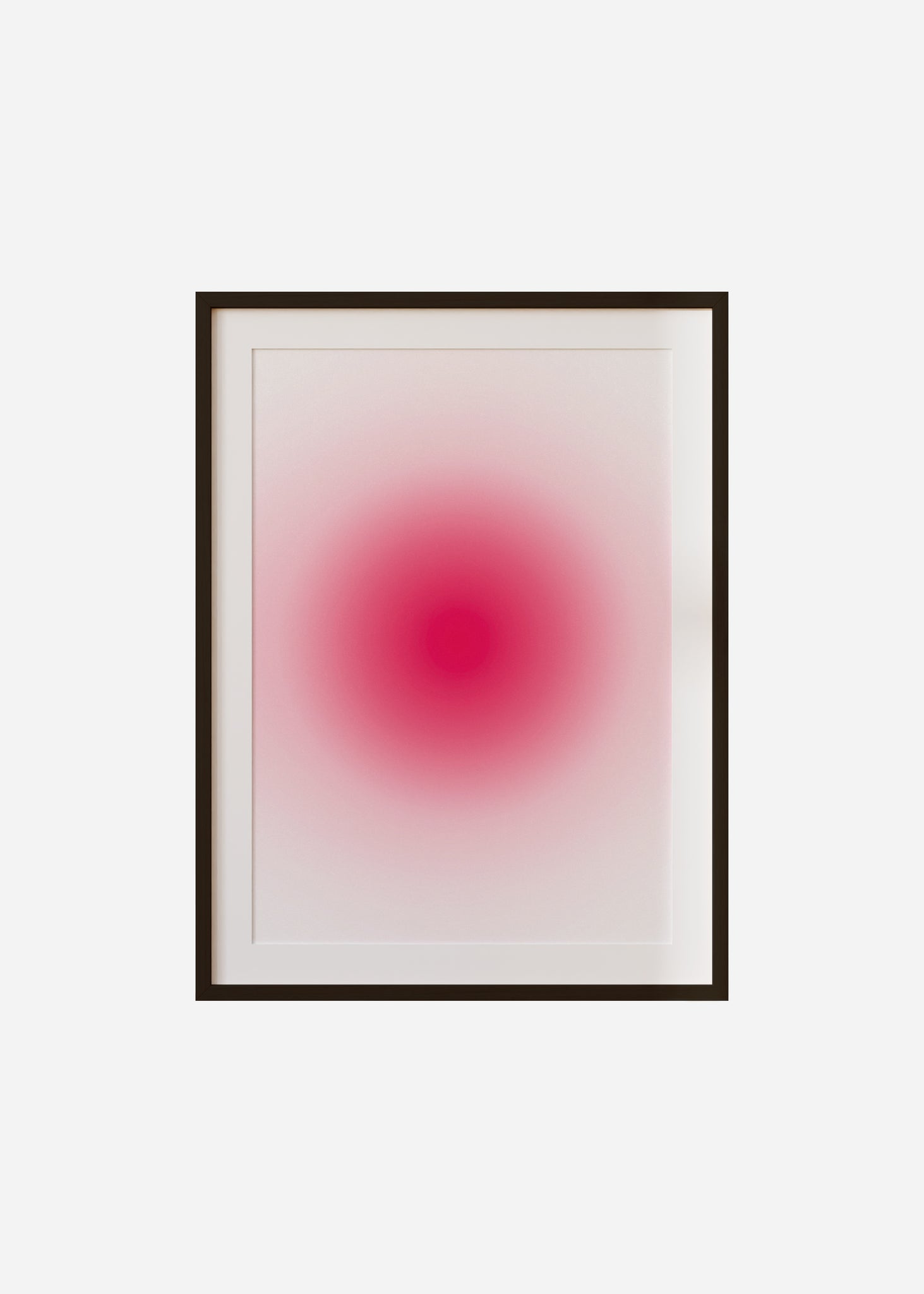 simple gradient / red Framed & Mounted Print