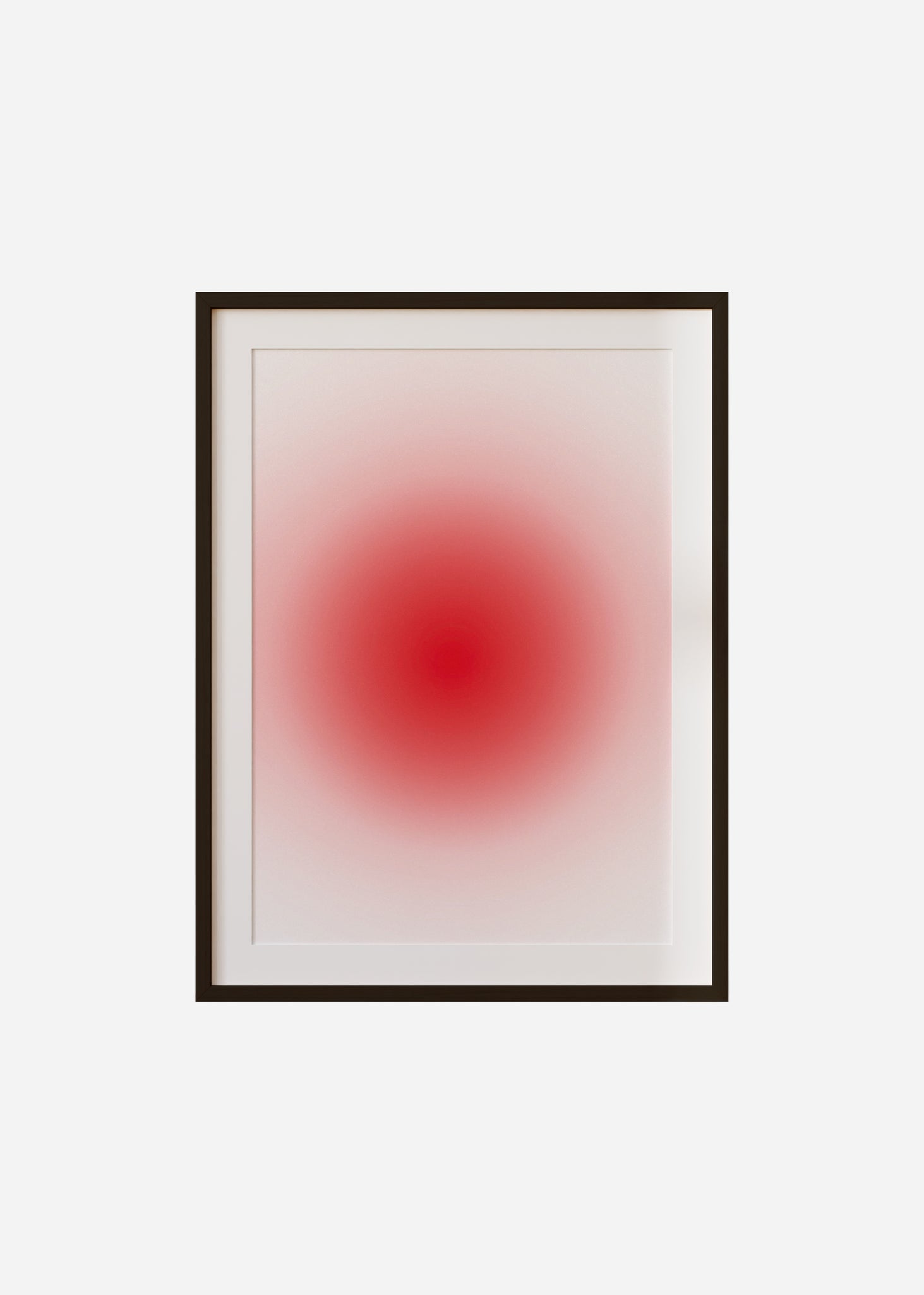 simple gradient / red Framed & Mounted Print