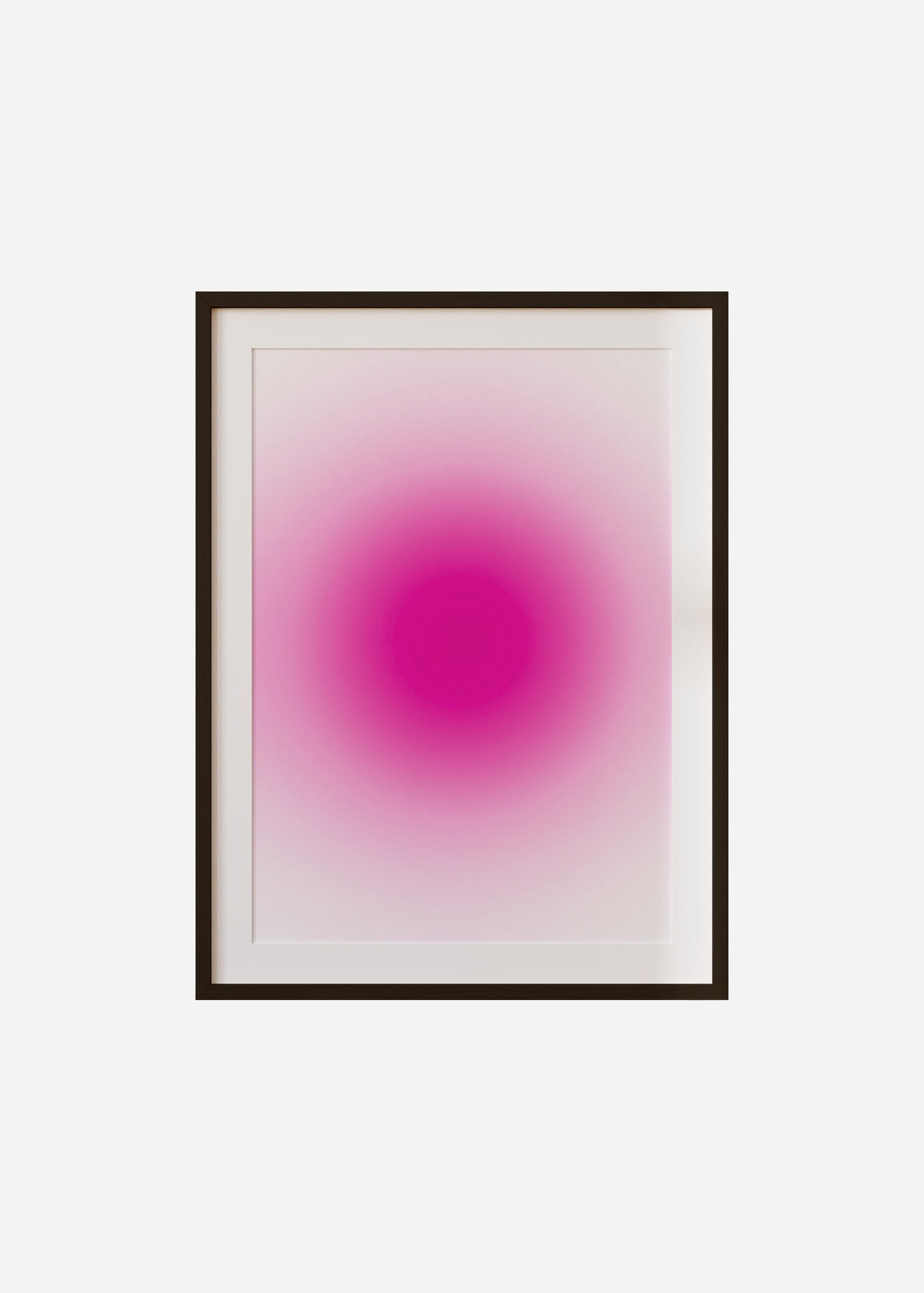 simple gradient / pink Framed & Mounted Print