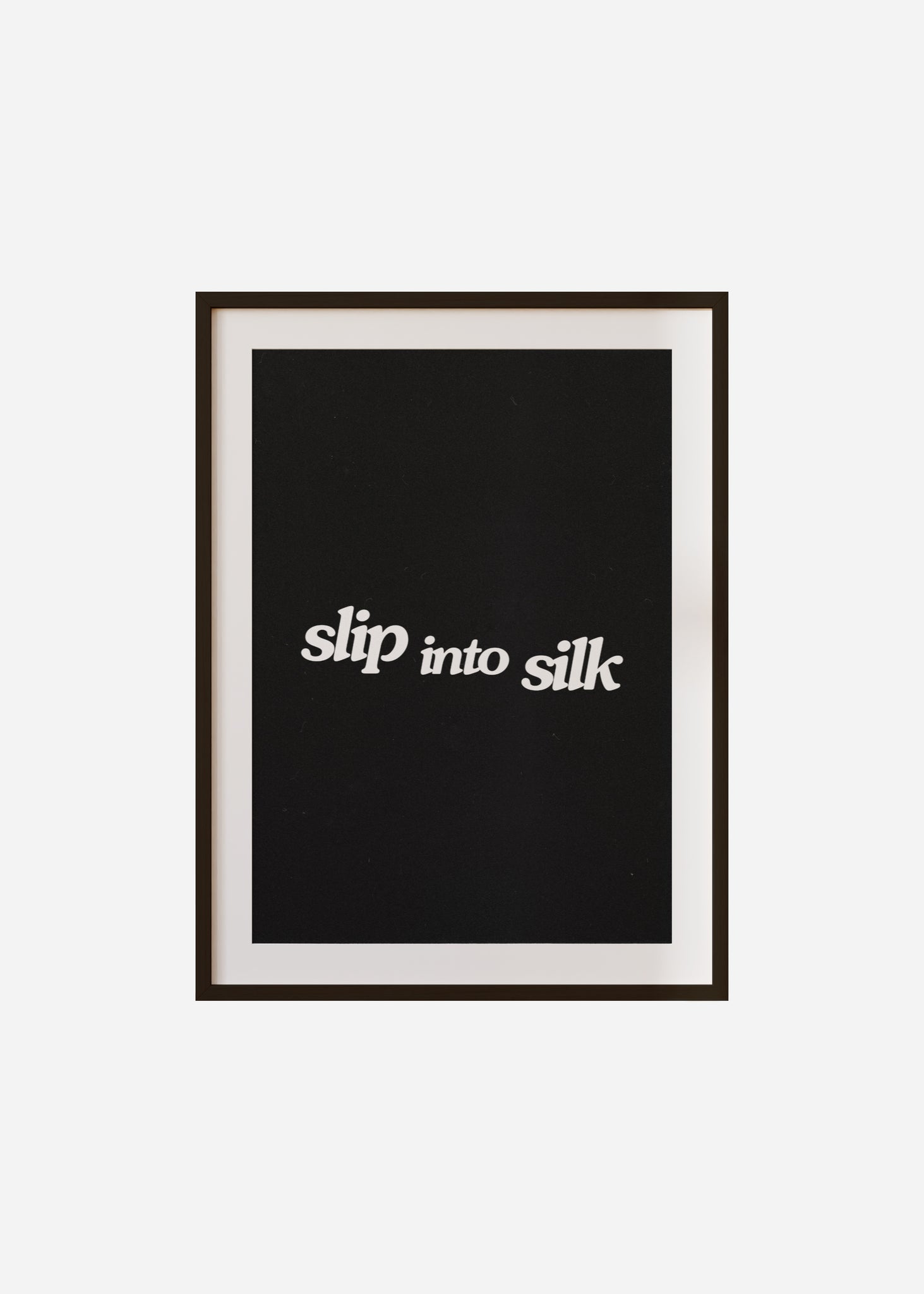 Slip into silk Framed & Mounted Print
